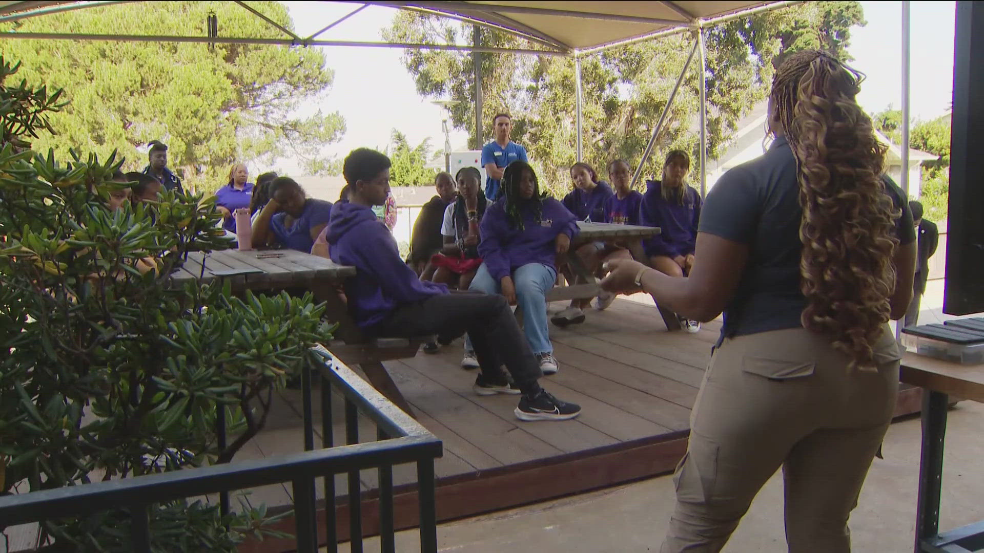 Students from the Bridge Builders Foundation are visting the Scripps Institution of Oceanography to participate in science and research related activities.