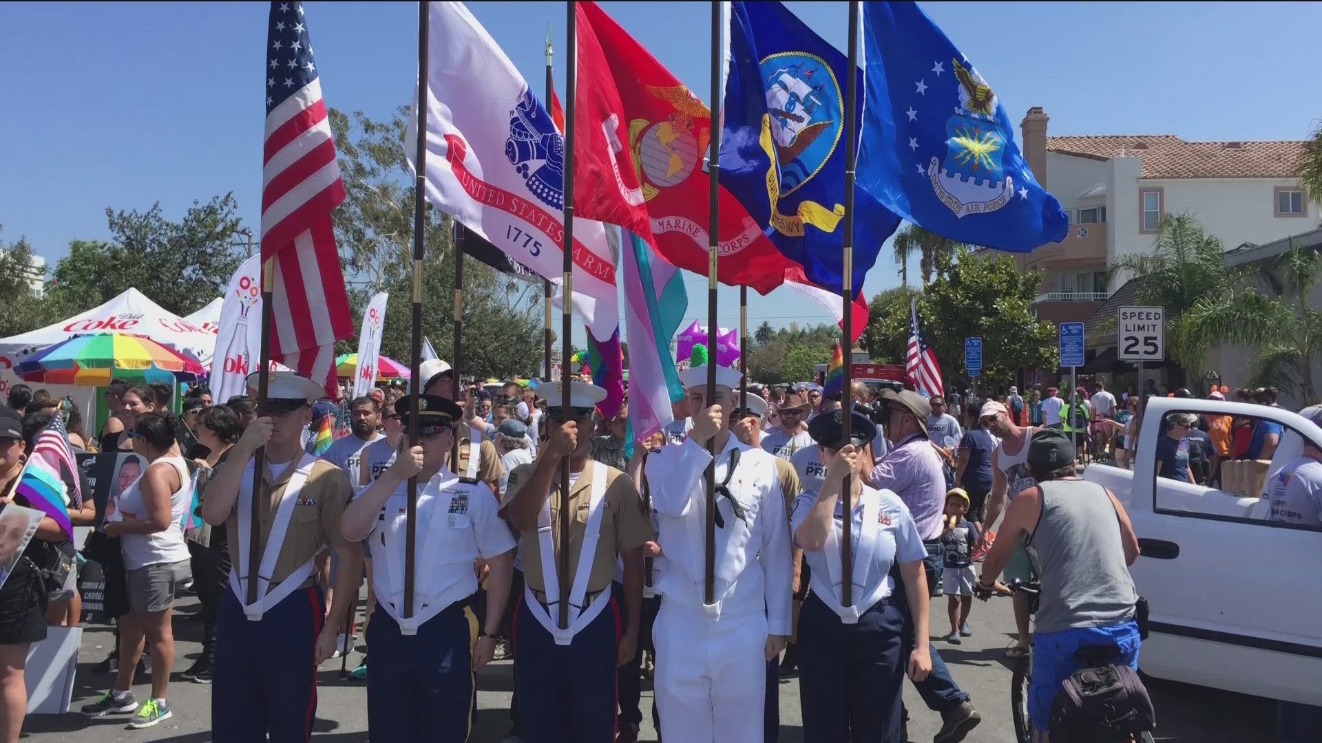 The Pride Military Department cited safety concerns, as well as a lack of support from San Diego Pride, for its decision to stand down from the parade this year
