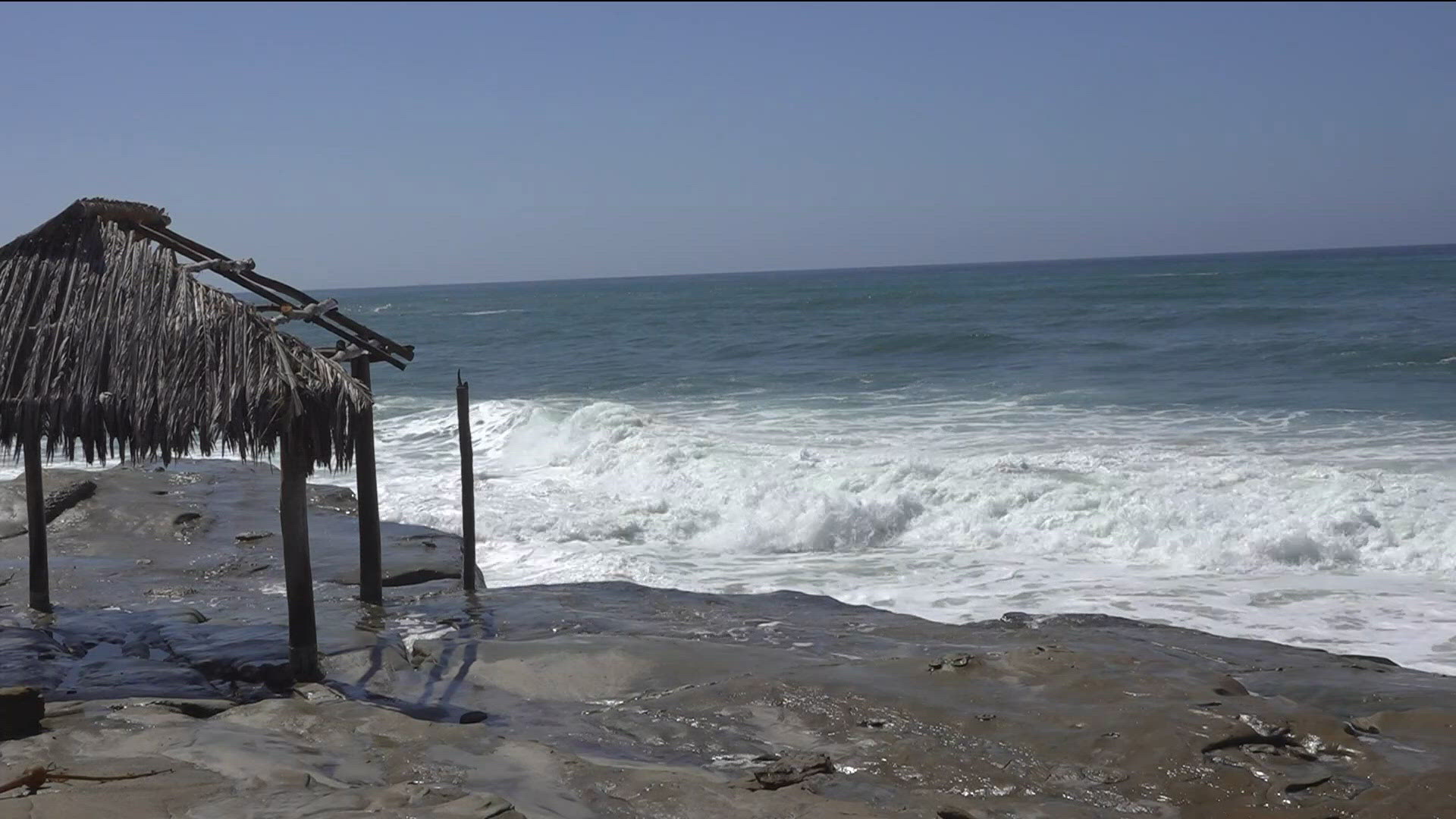 Large surf pounds San Diego coast, creating rough conditions along the ...