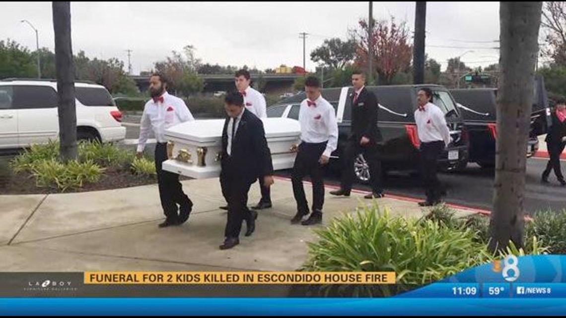 Funeral service held for 2 children in Escondido house fire | cbs8.com