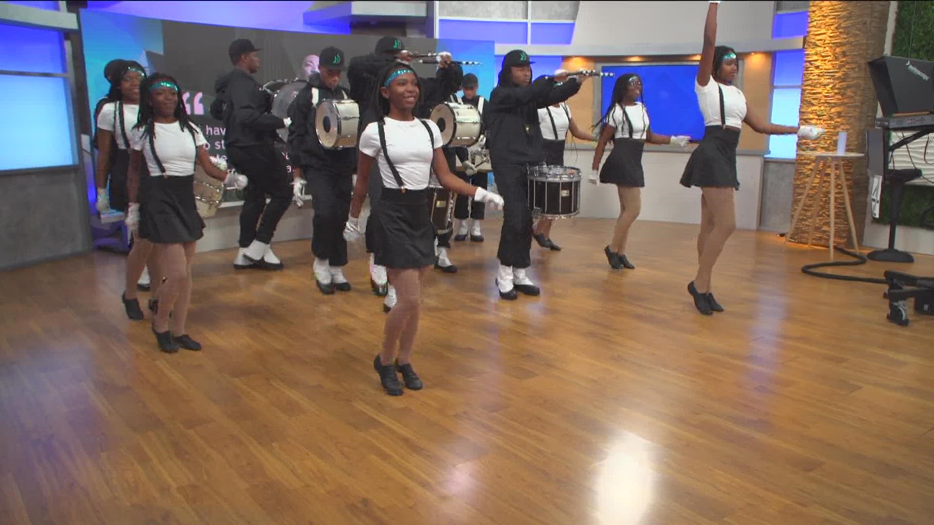 Former member of the Grambling State University Marching Band brought drumline to South San Diego YMCA