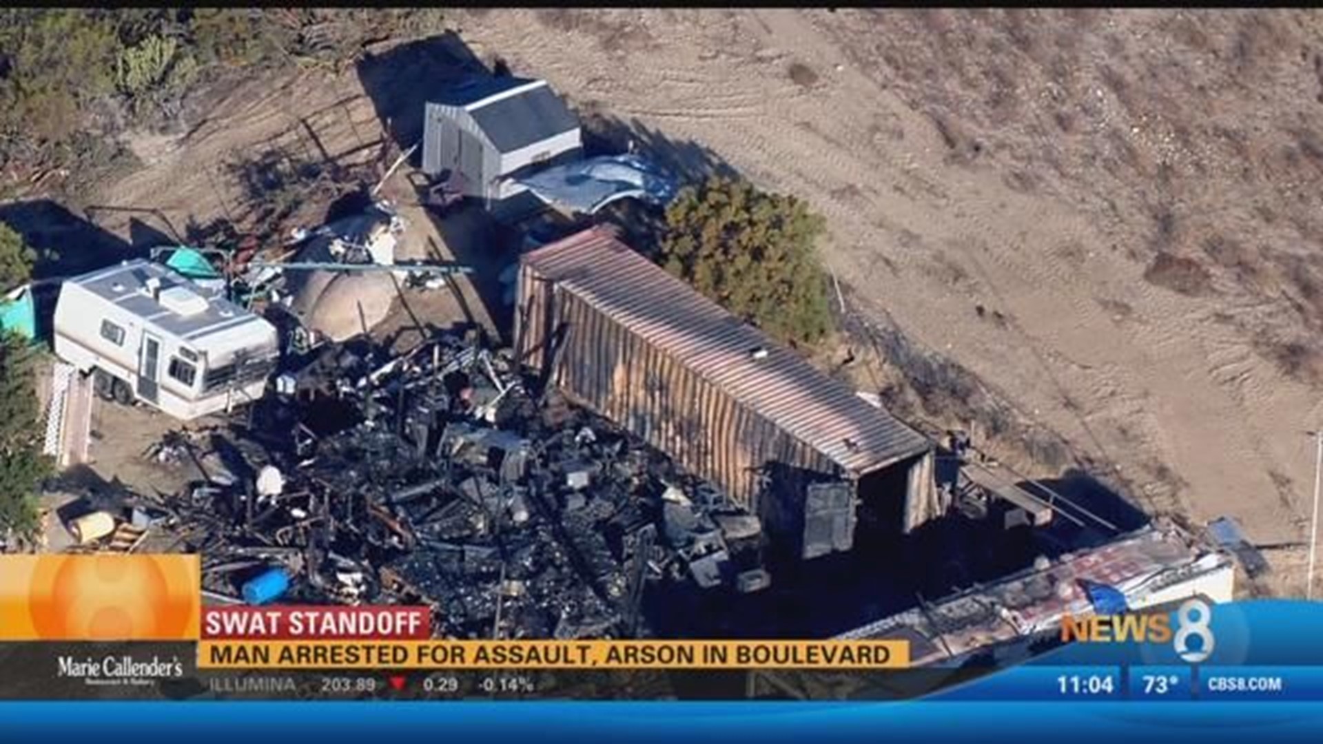 Man arrested for assault, arson in SWAT standoff in Boulevard | cbs8.com