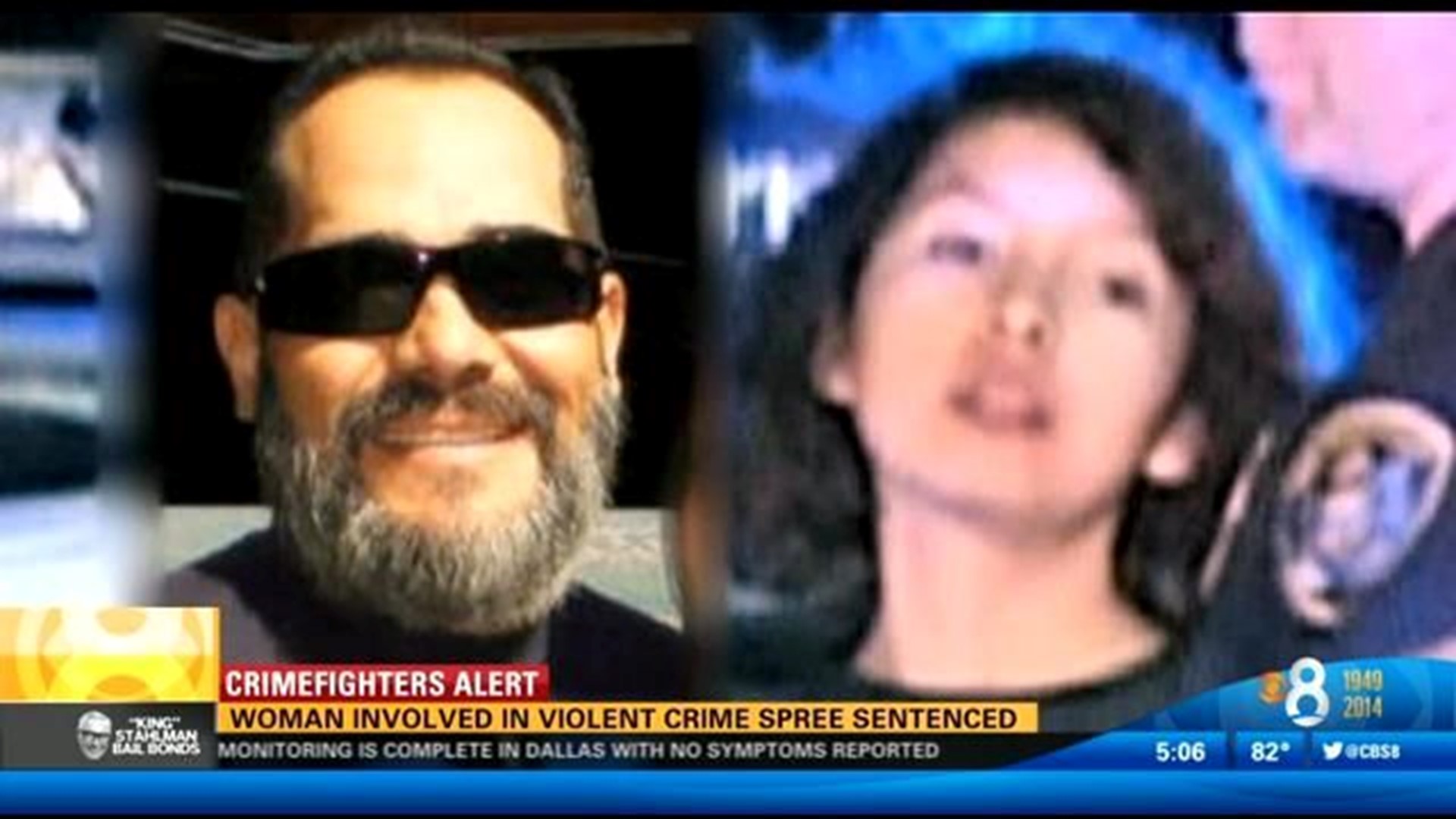 10-year sentence for woman in 'Bonnie and Clyde' crime spree | cbs8.com