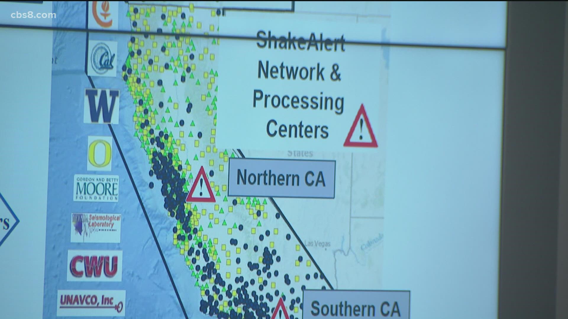 The County Office of Emergency Services has been working with the U.S. Geological Survey on the alert for more than a year.