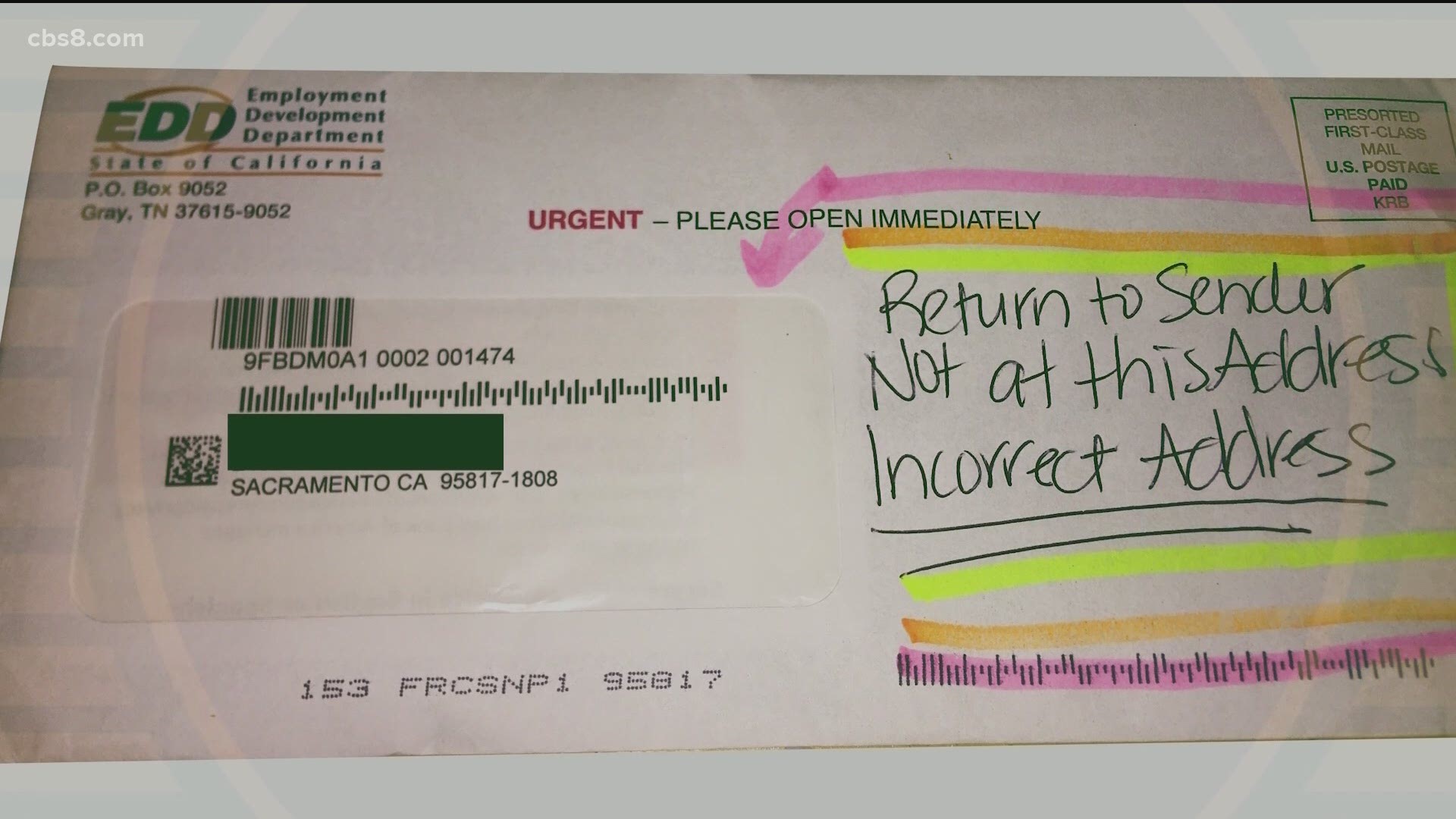 People all over California received EDD letters addressed with unknown names