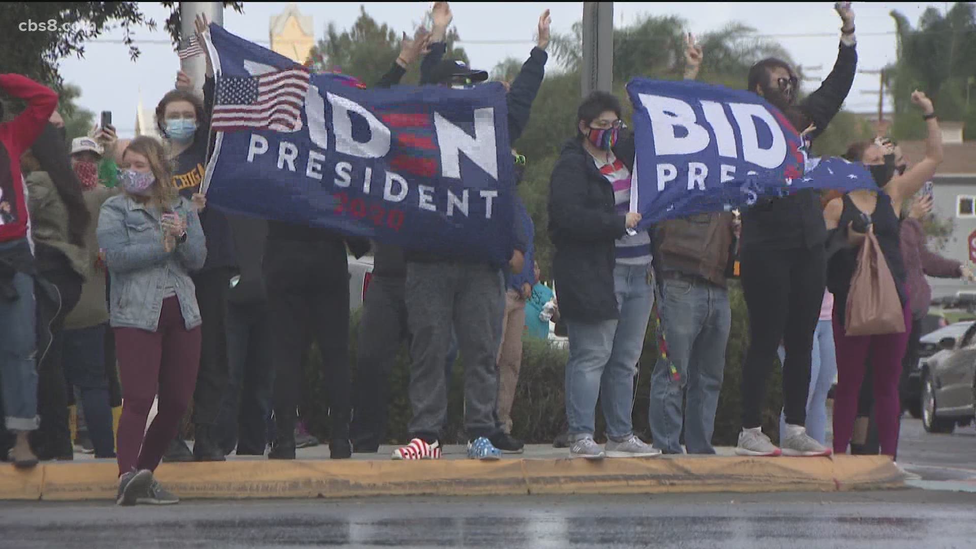 After news broke Saturday morning that Joe Biden was being called as the next president of the United States, many celebrated across San Diego.