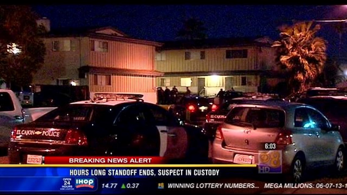 Swat standoff in El Cajon over, suspect arrested | cbs8.com
