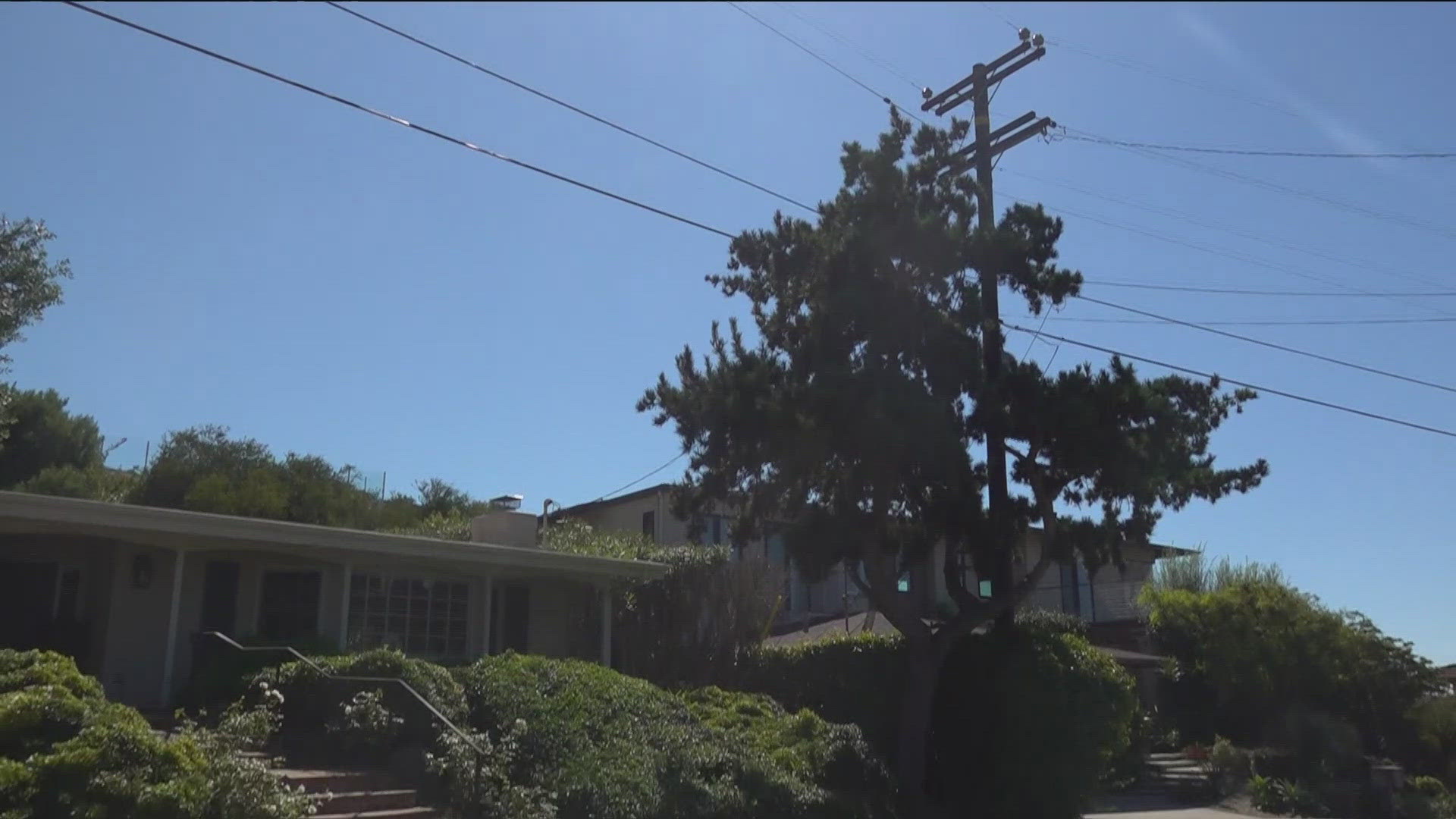 Community members are concerned about fire safety risk from sagging power lines in this San Diego neighborhood.