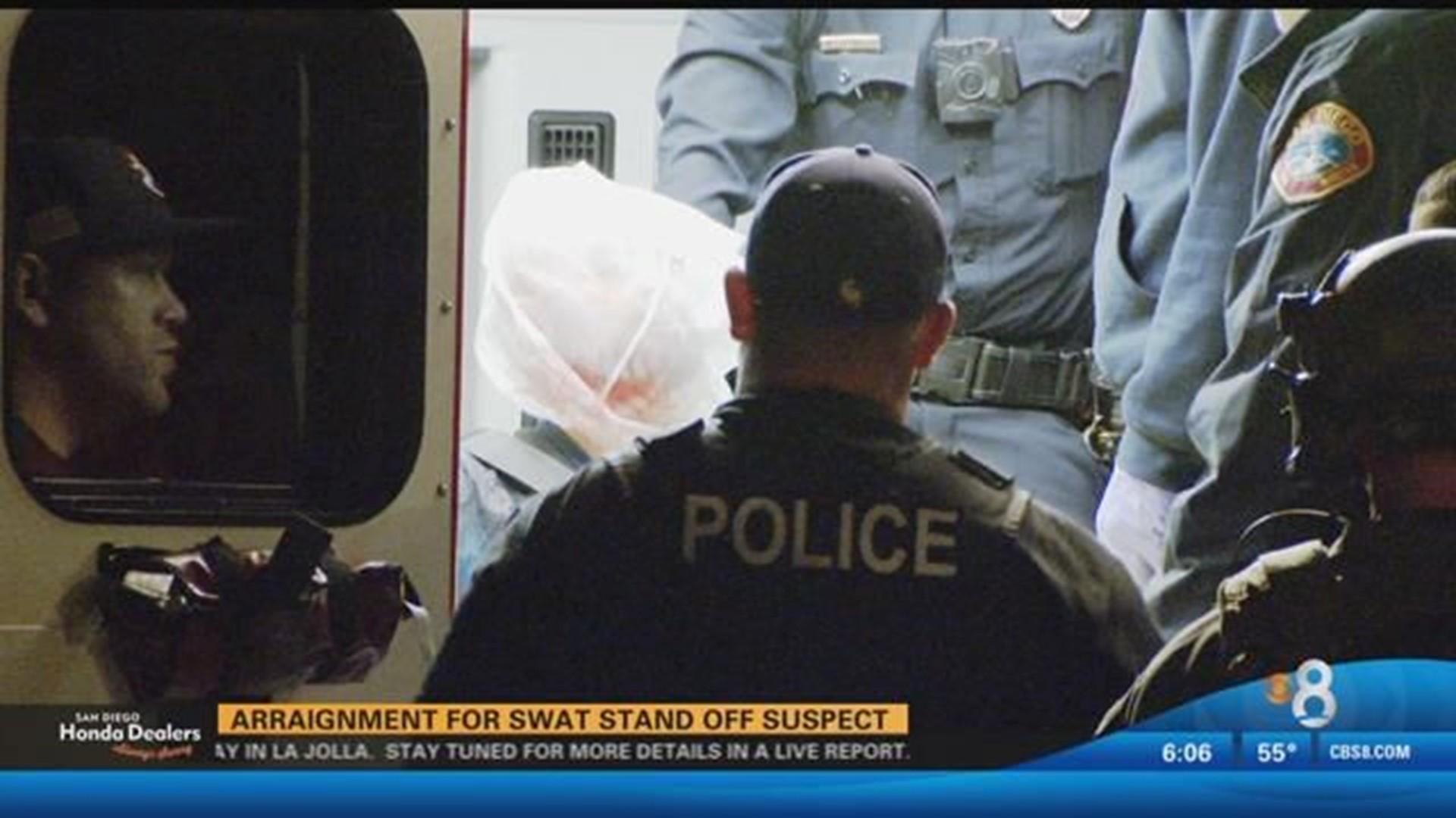 Arraignment for Clairemont SWAT standoff suspect
