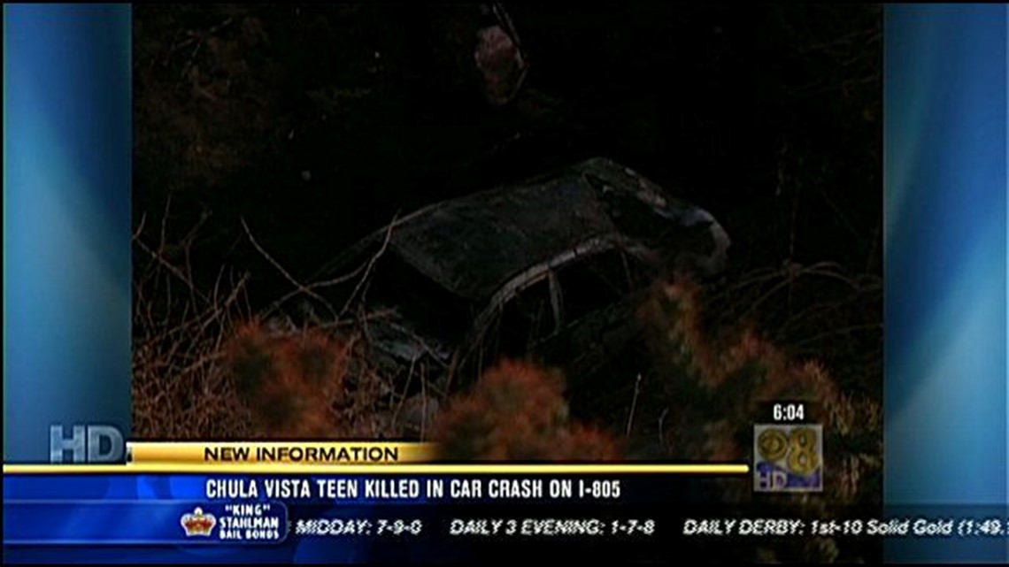 Chula Vista teen killed in car crash on I-805 | cbs8.com