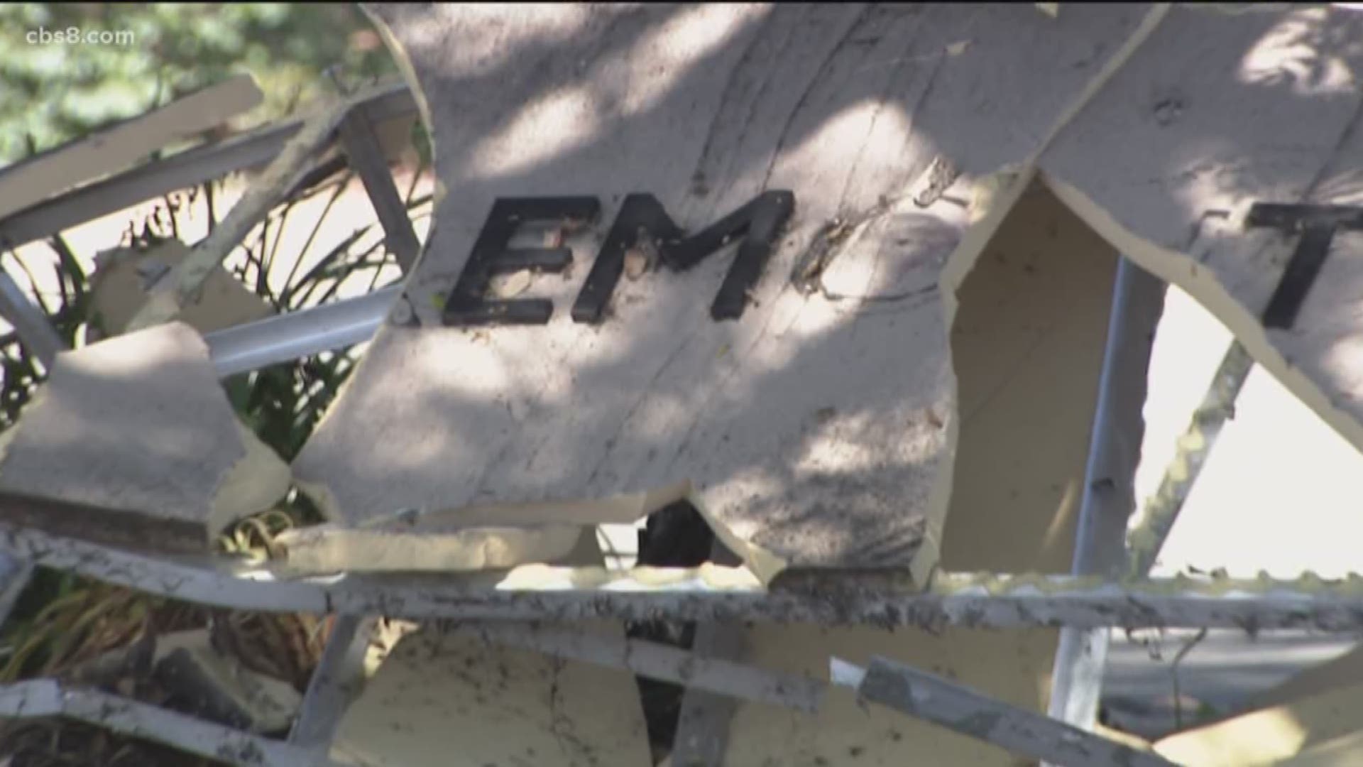 A sign welcoming drivers to Clairemont is in shambles for the second time in three years.
