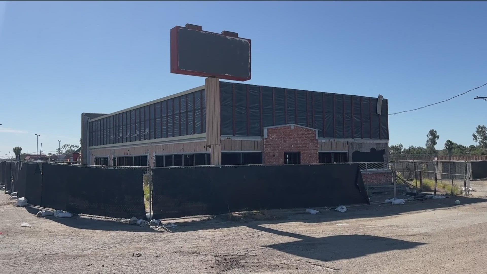 What was supposed to be a 25,000 square foot brewery and event space is now what some people living in La Mesa are calling an eyesore.