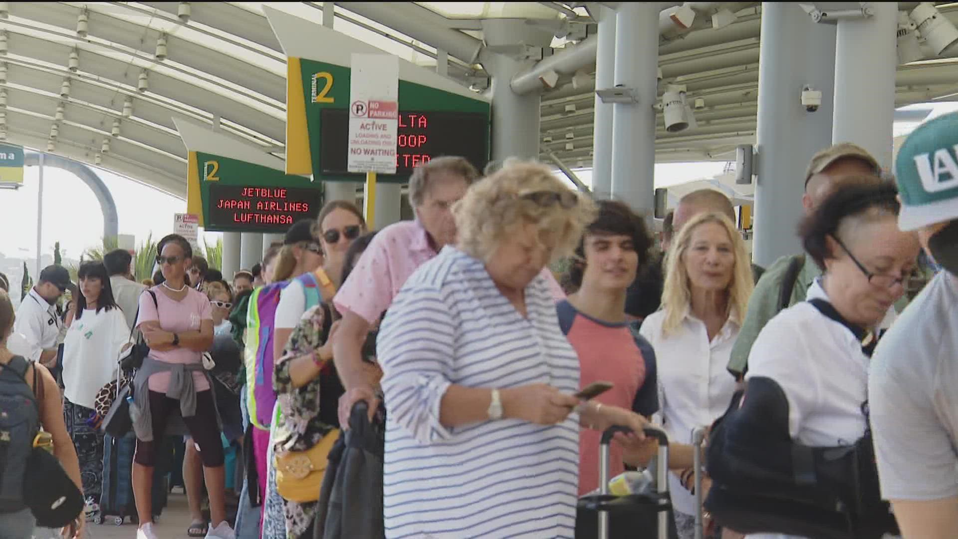 An estimated 5,000 to 7,000 passengers were rescreened after a security breach involving an unscreened piece of luggage prompted evacuations on Thursday.