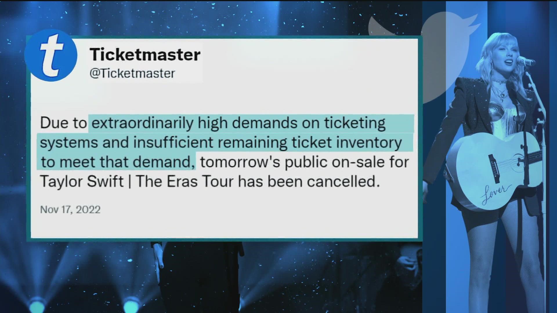 Ticketmaster delays Taylor Swift Eras Tour ticket sales for West Coast  cities amid huge demand