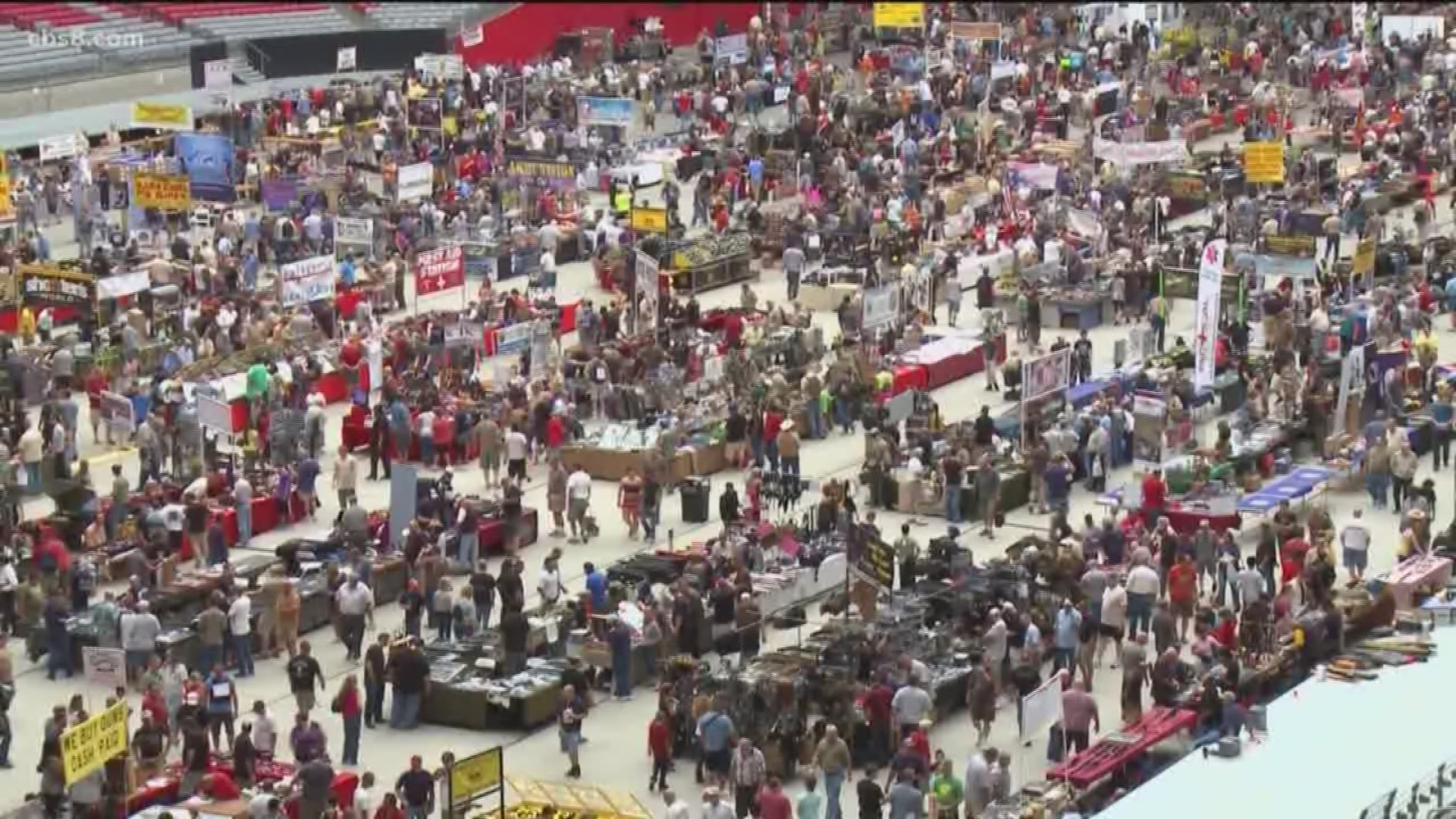 The Crossroads of the West Gun Show returns this weekend to Del Mar after a nine-month hiatus, and more people are expected because it was suspended for so long.