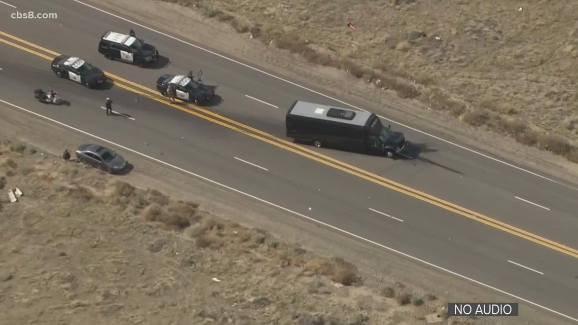 High-speed chase of stolen San Diego party bus ends in crash on LA ...