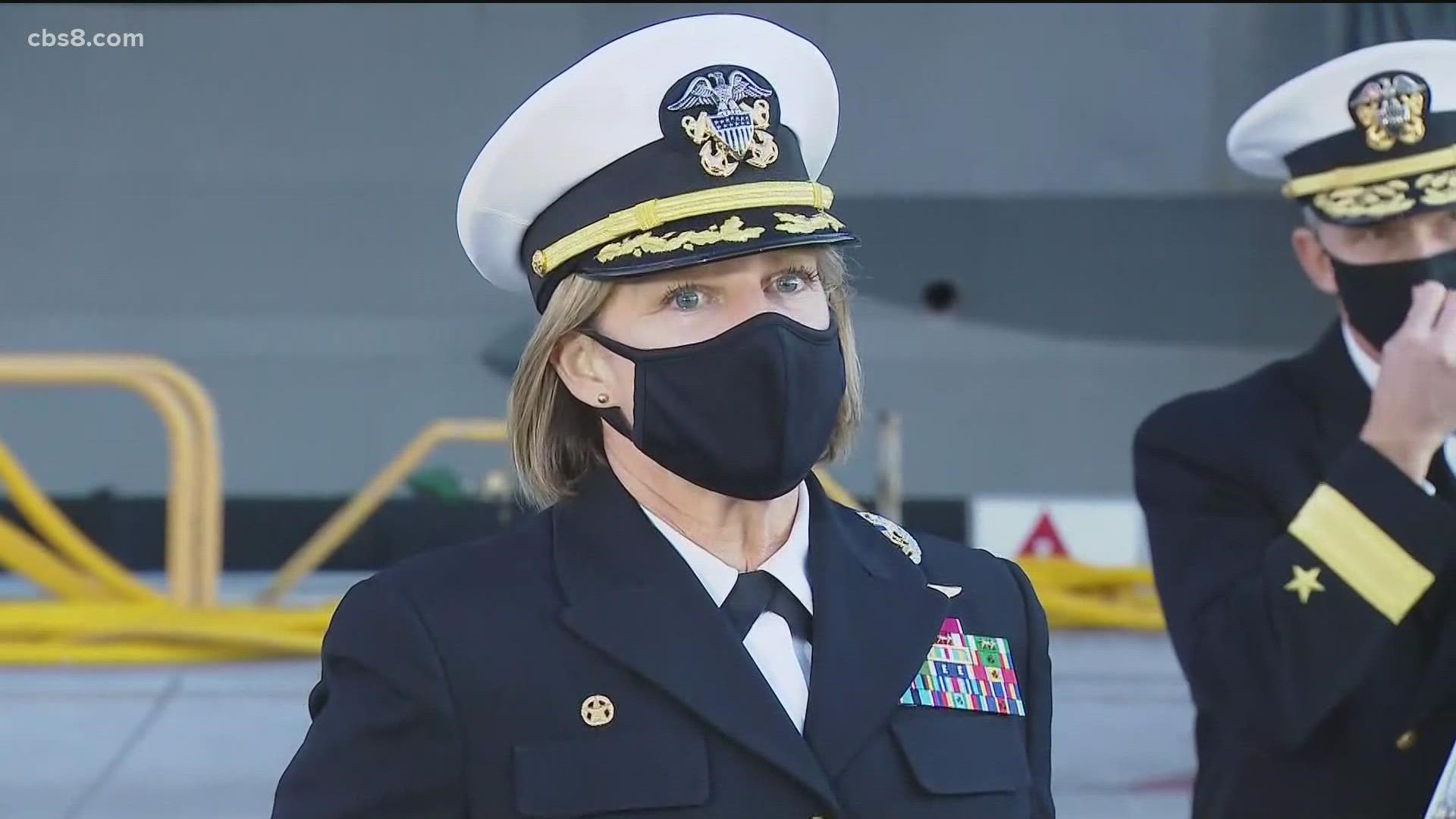 It's the first deployment of 2022 under Capt. Amy Bauernschmidt, the first woman to lead a nuclear carrier in U.S. Navy history.