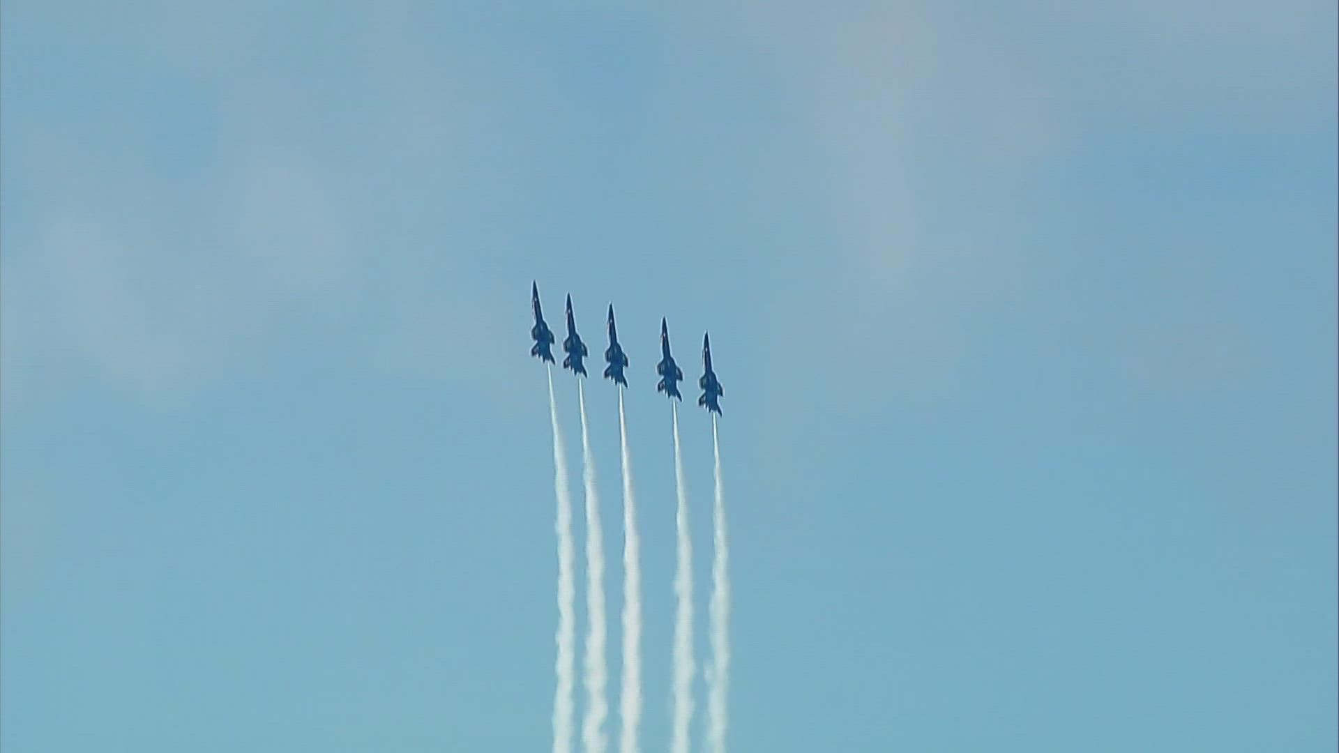 Blue Angels fly at Miramar Air Show on Friday, Sept. 23, 2022.