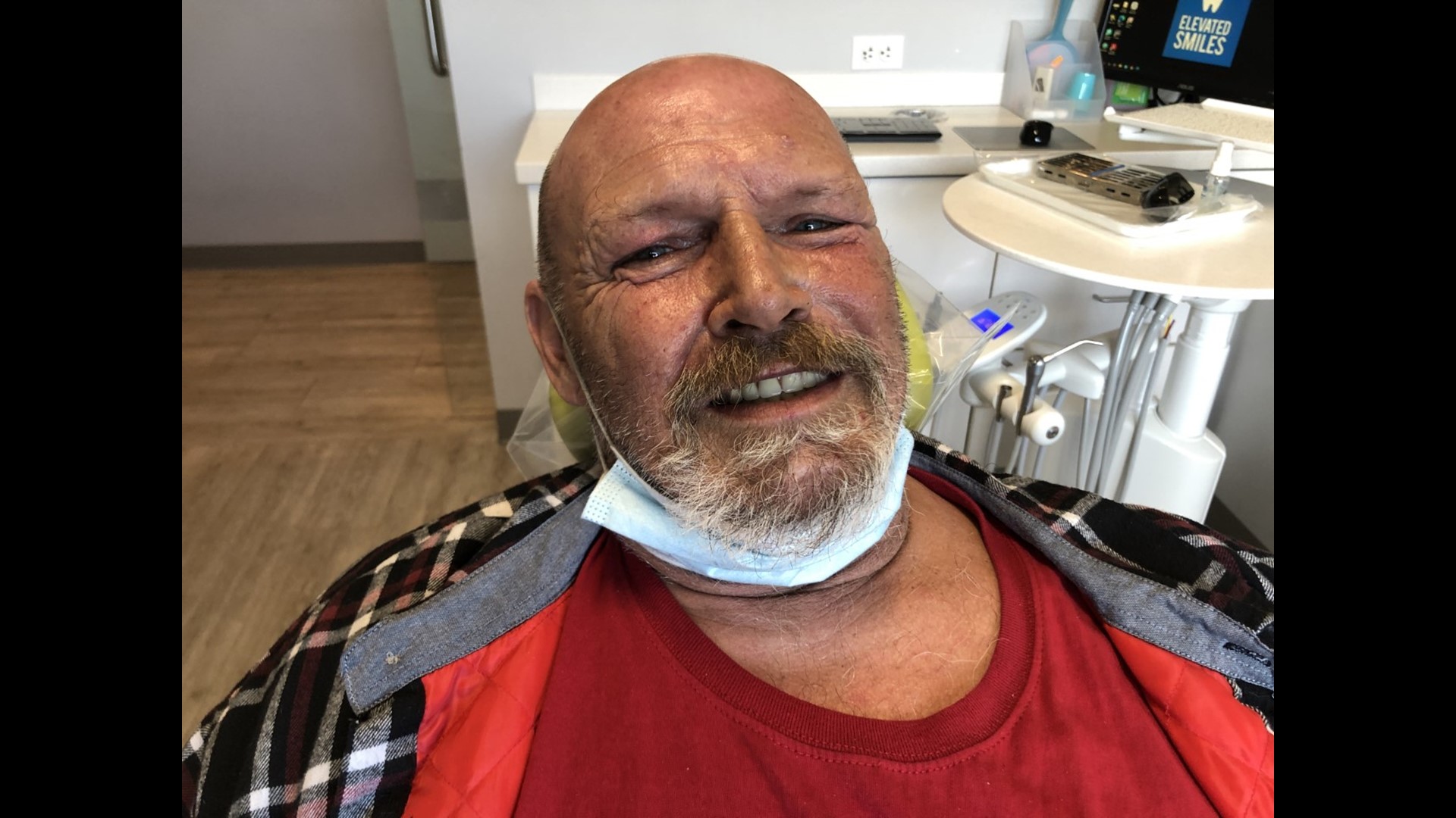 'Elevated Smiles' saw Marc living in pain with only three teeth and decided to help.