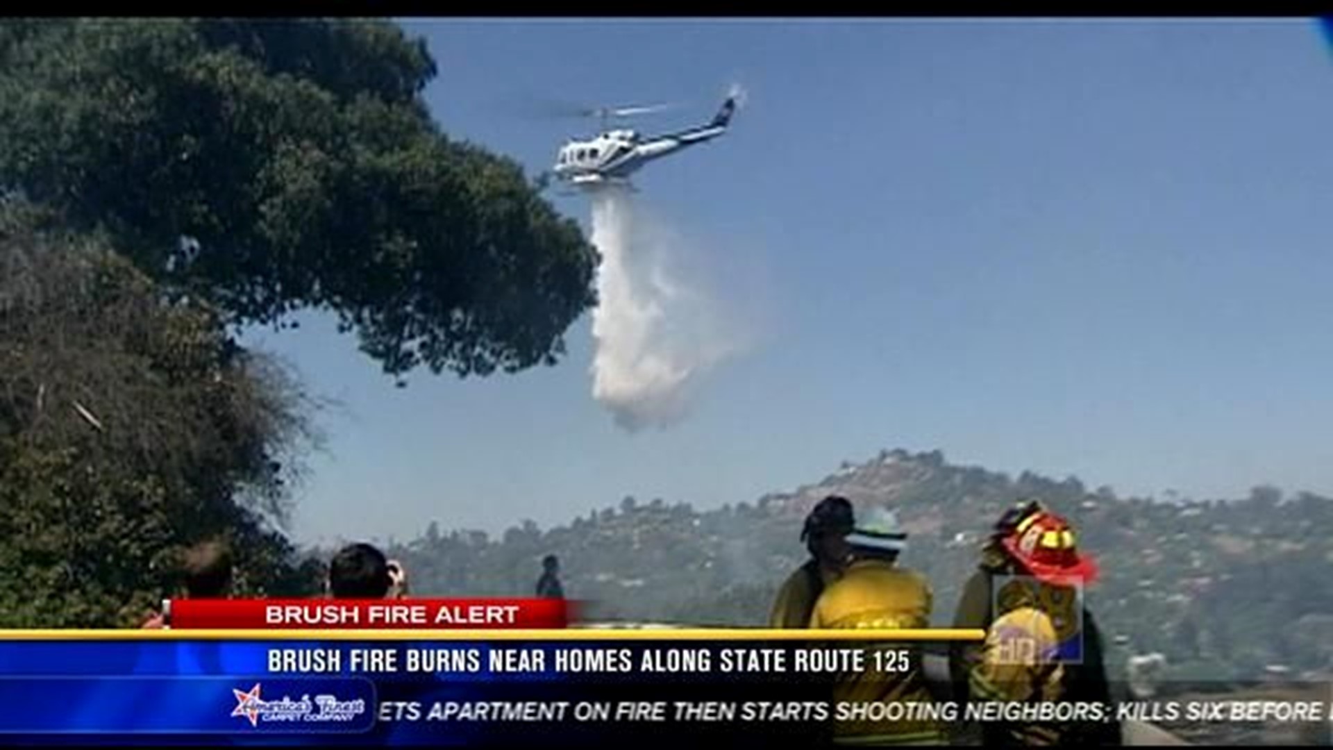 Crews battle brush fire near SR-125 in La Mesa | cbs8.com