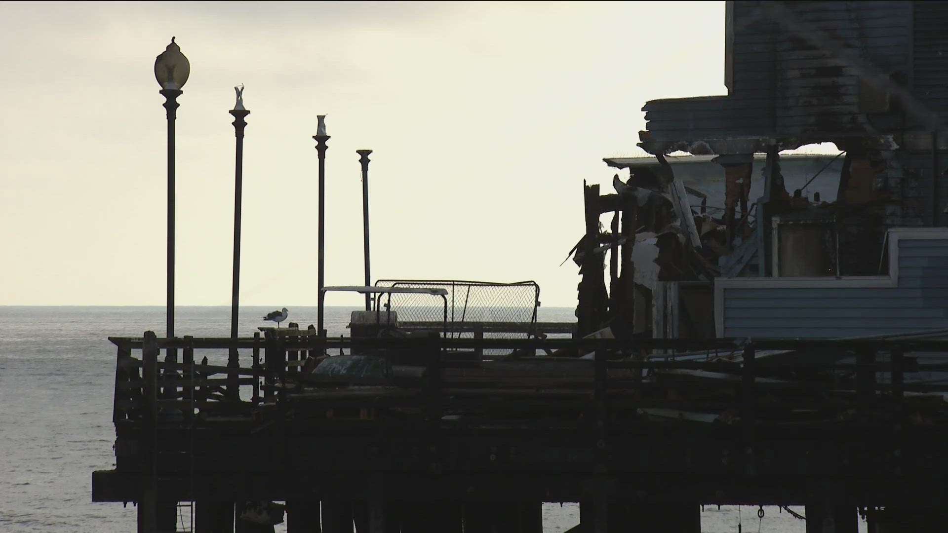 The City of Oceanside will begin removing fire debris on the west end of the pier.