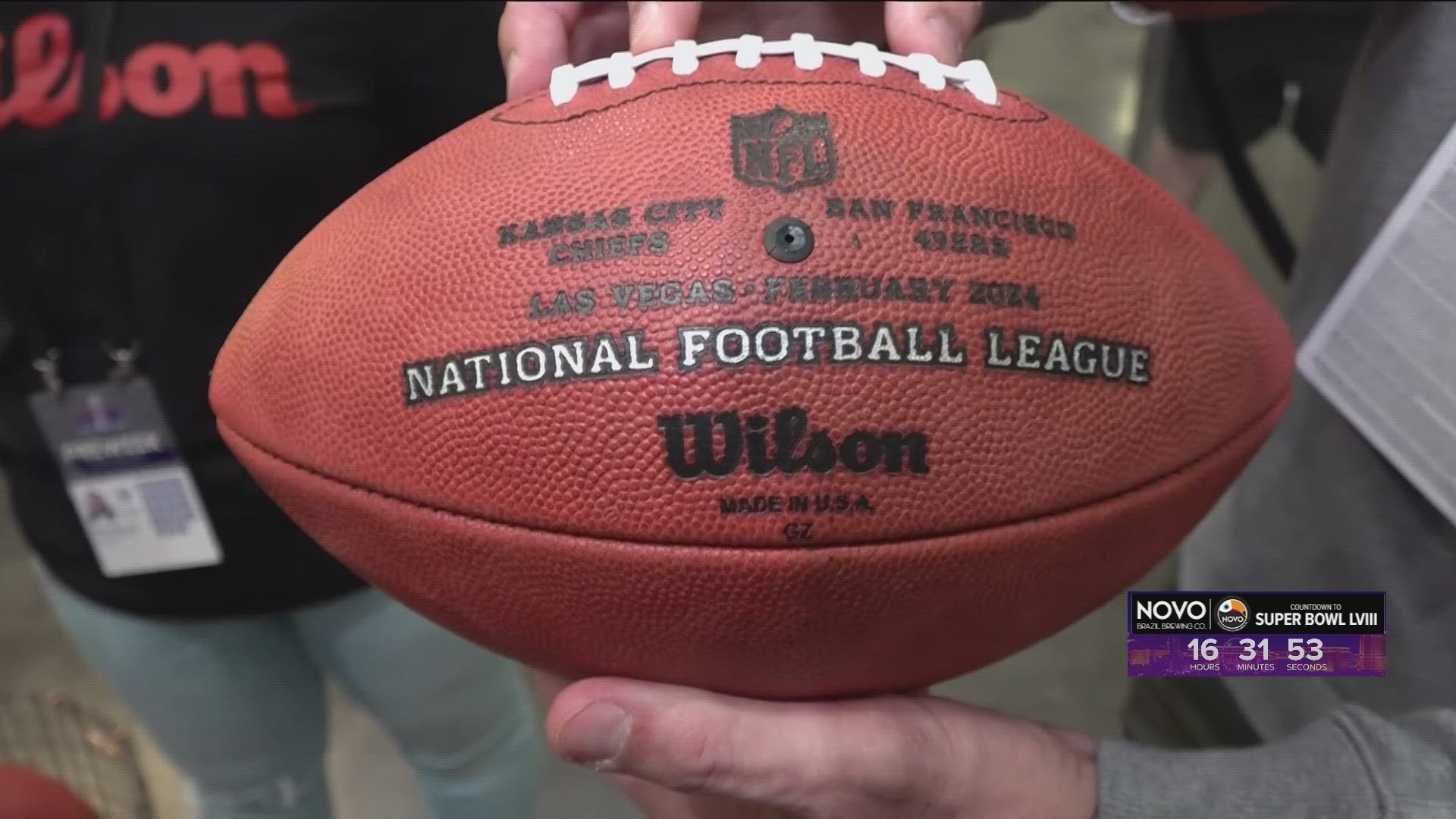 Jake and Marcus spent some time with the folks behind the 25-step process that goes into making a football, like the ones seen at Super Bowl LVIII.