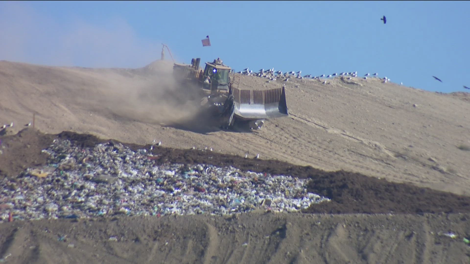 They say the smell of trash has gotten much worse in recent months and that the landfill has reached an alarming height.