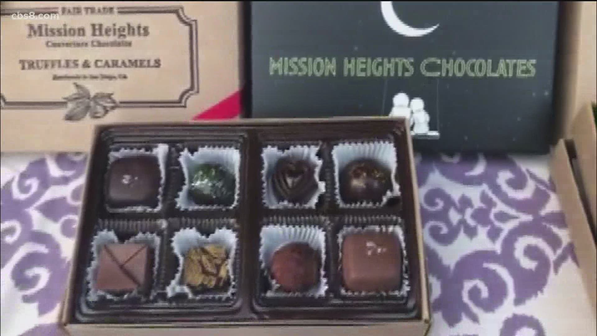 All of their chocolate is Couverture Fair Trade Premium chocolate. Find out where to buy or order online at: missionheightschocolates.com