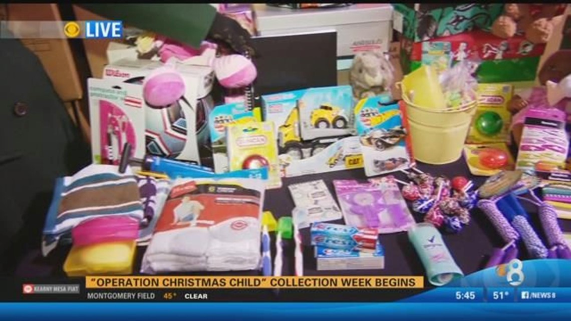 'Operation Christmas Child' collection week | cbs8.com