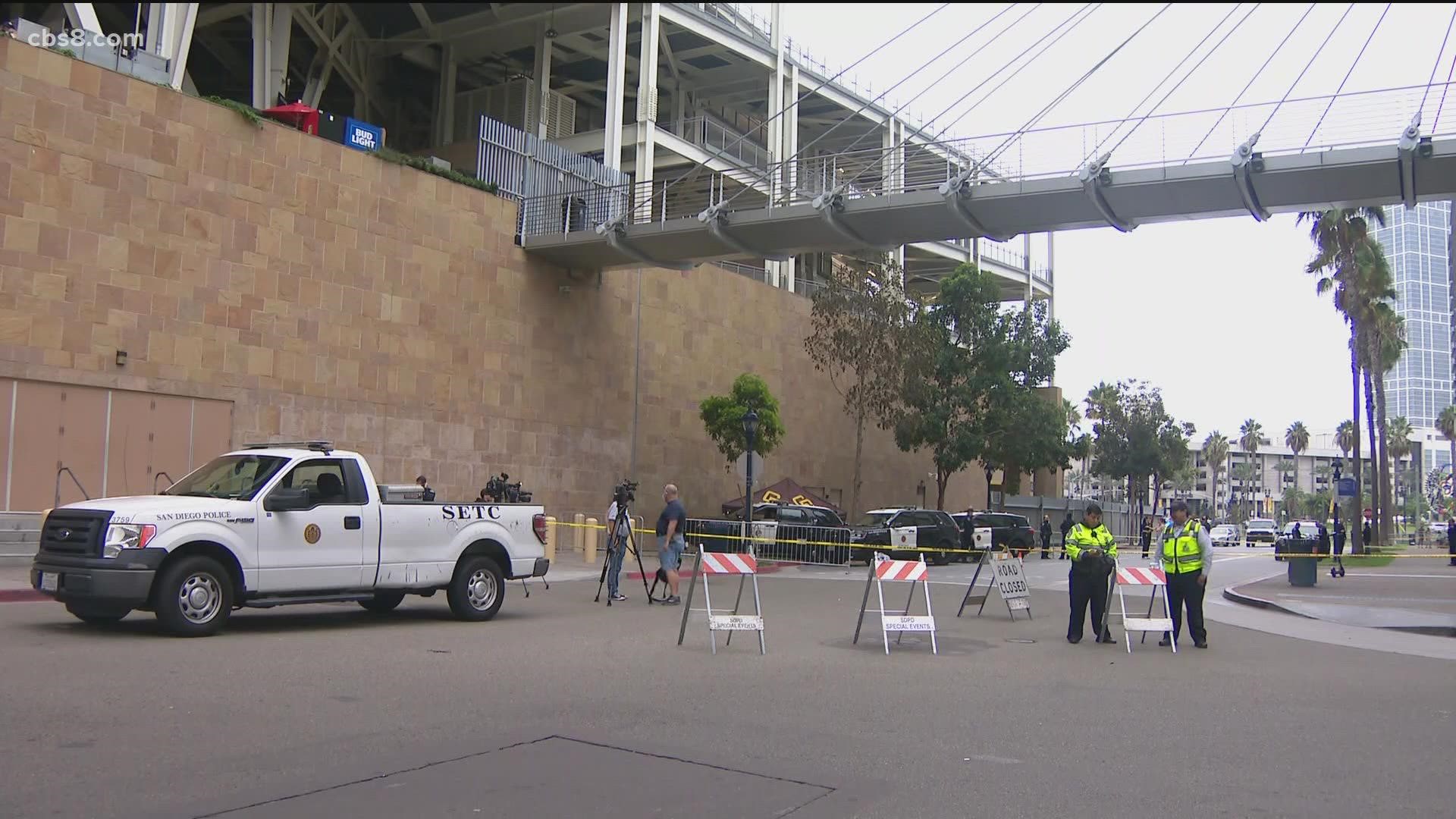 The mother and son were at Petco Park on Saturday when they fell off the 60-foot-high concourse near Tony Gwynn Dr. and L Street.
