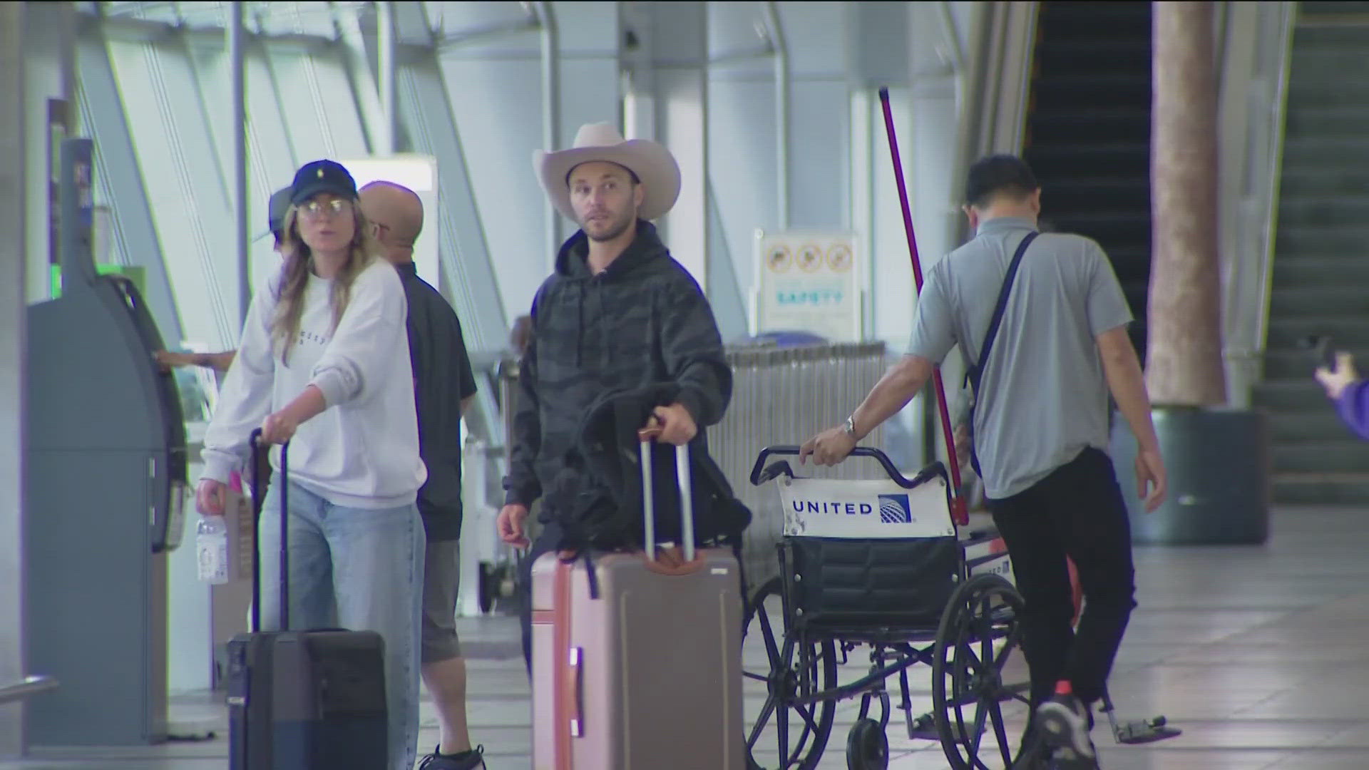 Expect bigger crowds in and around the airport as the holiday weekend winds down.