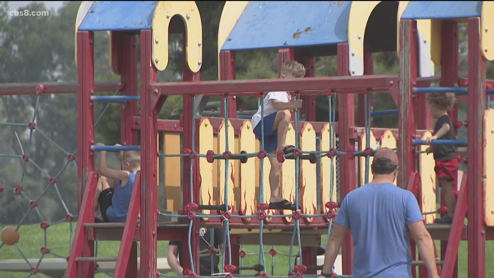 San Diego’s Parks & Rec division says, “Currently, there is no timeline to open the City playgrounds at this time and there is no target date.”