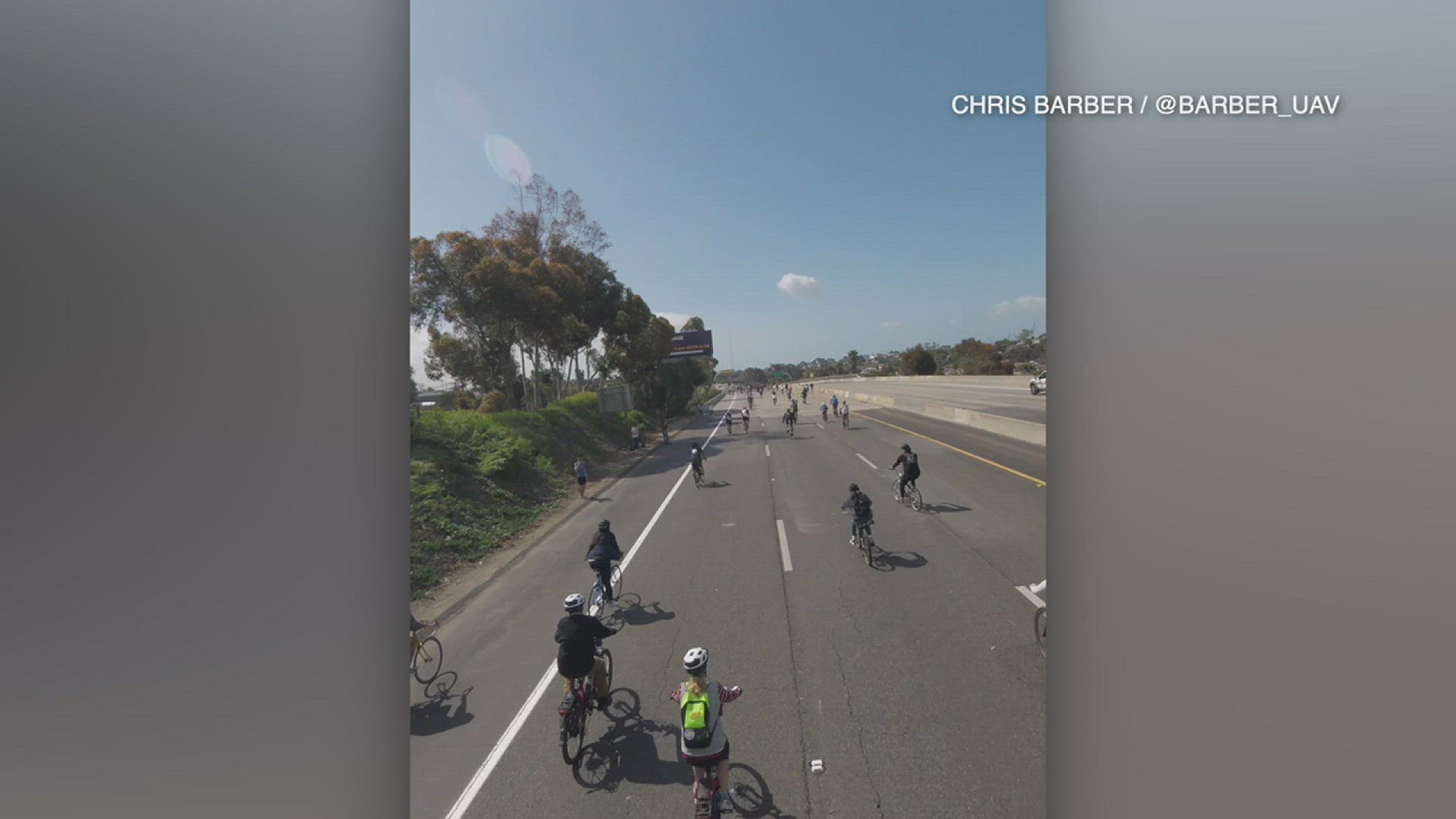The community of San Diego was offered a rare experience of cruising down northbound lanes of SR-15 on a bicycle or walking in lanes of a major freeway.