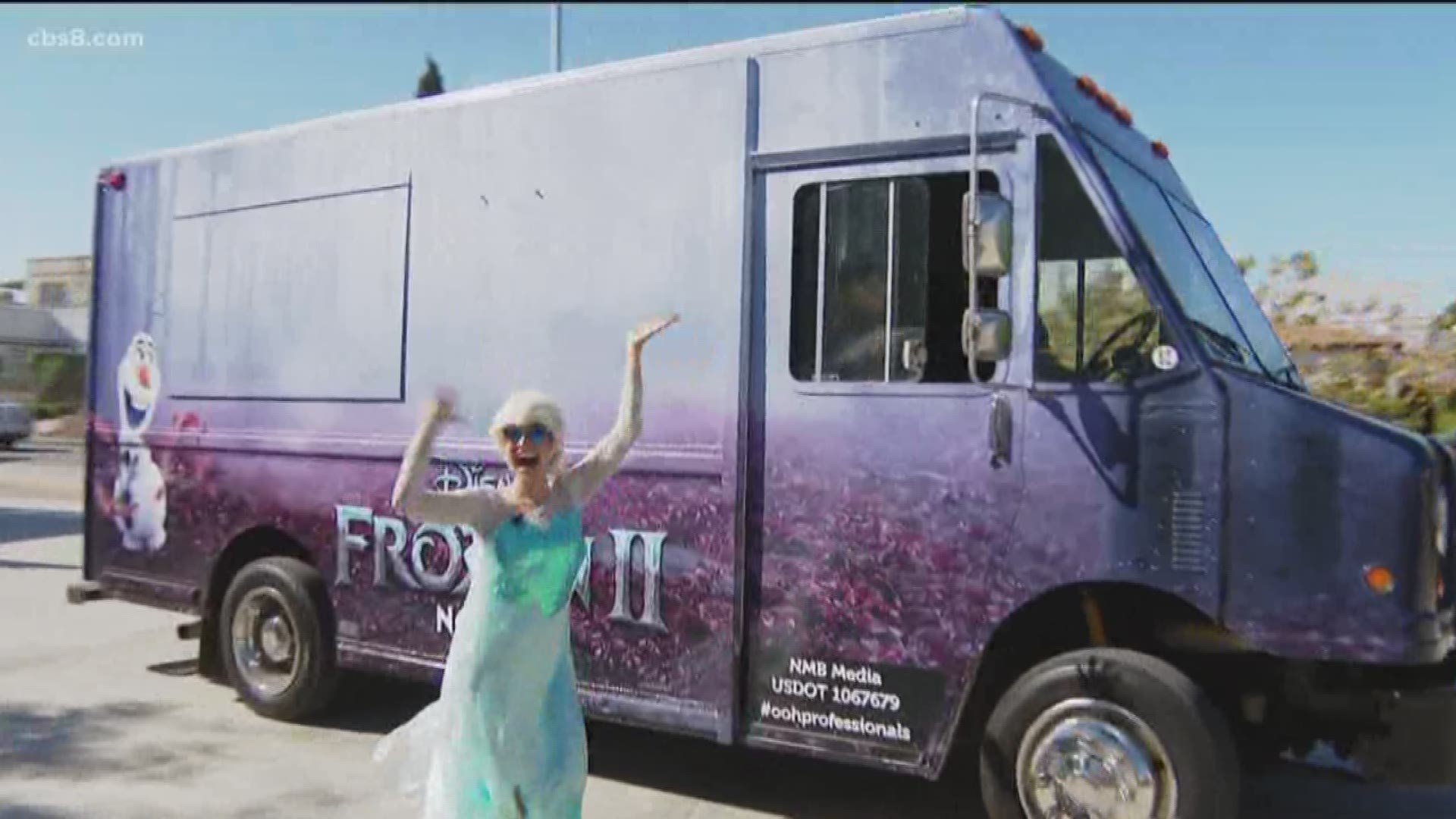 The Frozen 2 Tour features a film-themed truck with some giveaways to share with moviegoers.