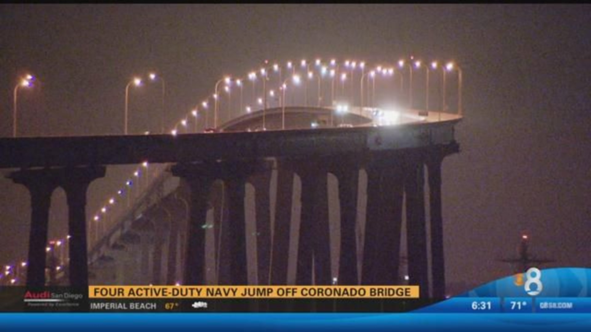 Four ActiveDuty Navy jump off Coronado Bridge