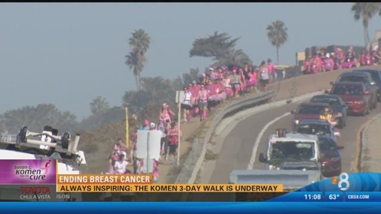 2015 Day 2: Thousands participate in Komen 3-Day Walk to end breast cancer