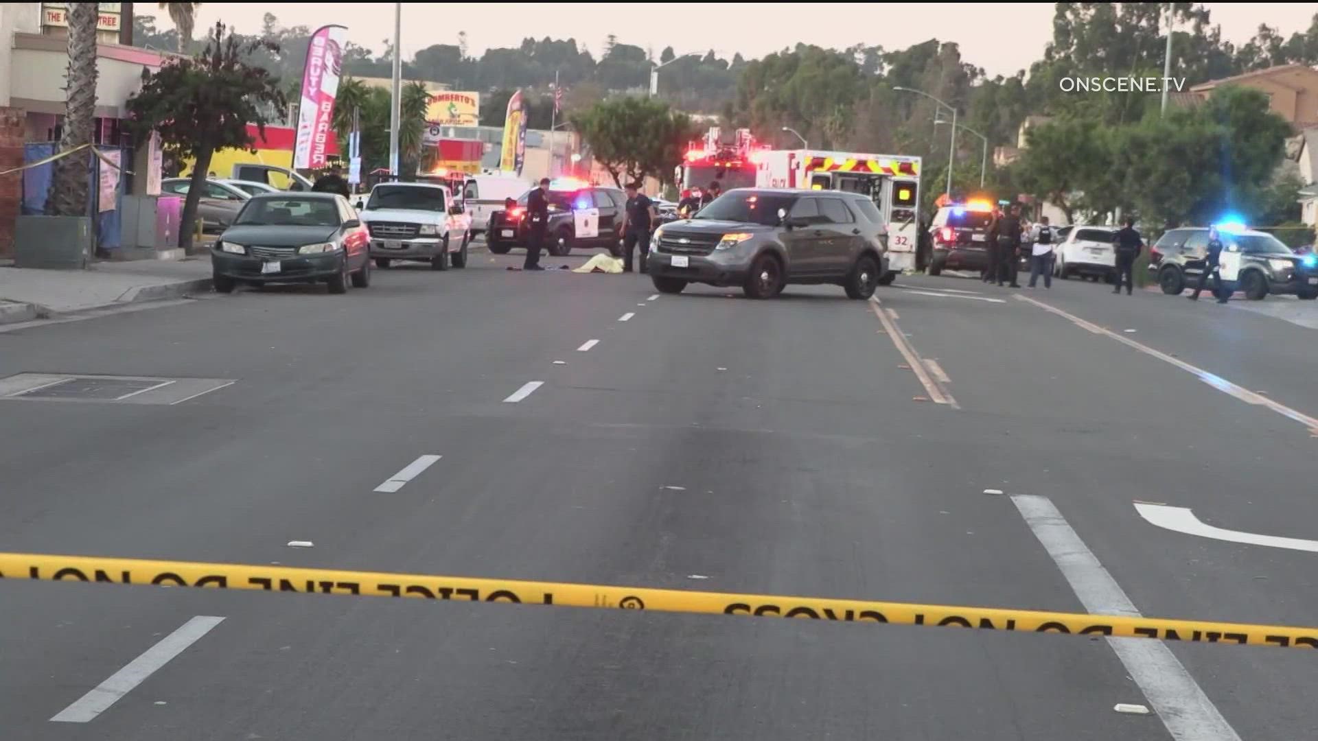 An armed suspect was shot and killed late this afternoon when at least two San Diego Police Department officers opened fire on him.