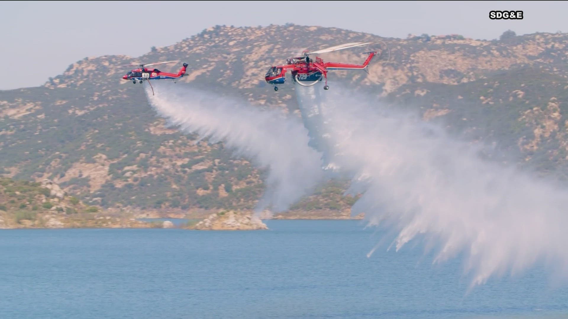SDG&E has two helicopters in its fleet solely dedicated to fighting fires.