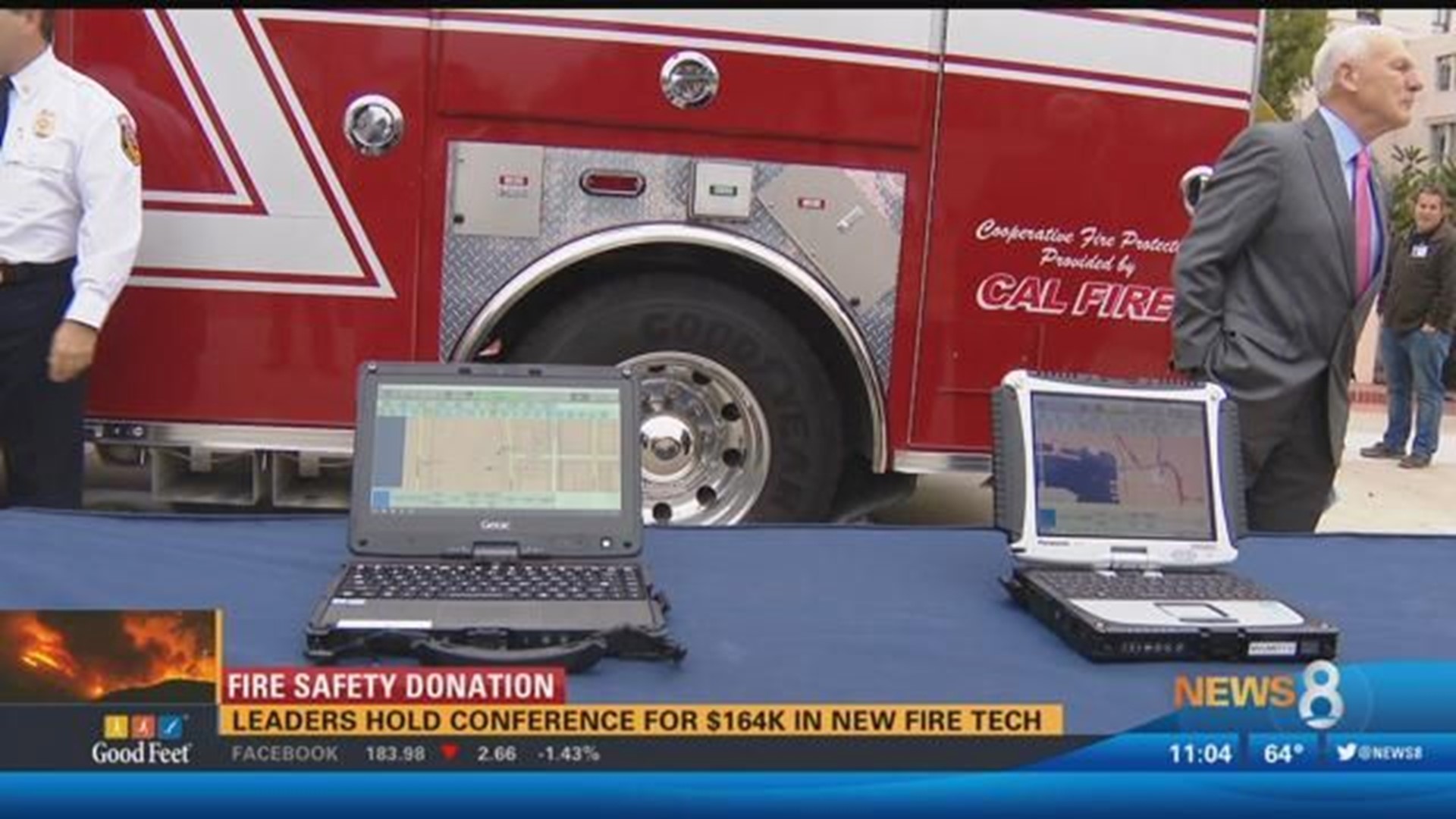 County leaders receive $164K donation for new fire technology | cbs8.com