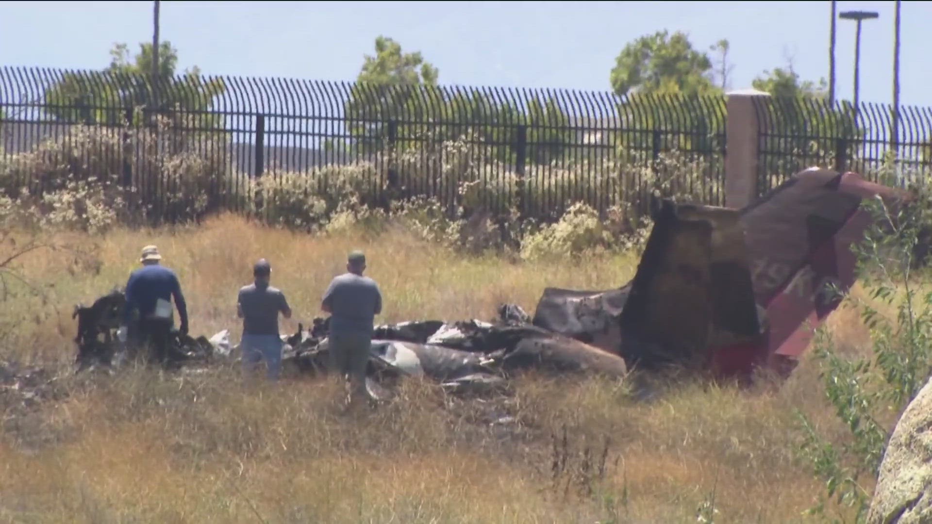 The Cessna aircraft crashed around 4:15 a.m. Saturday at Auld Road and Briggs Road in the French Valley area, according to Cal Fire in Riverside County.