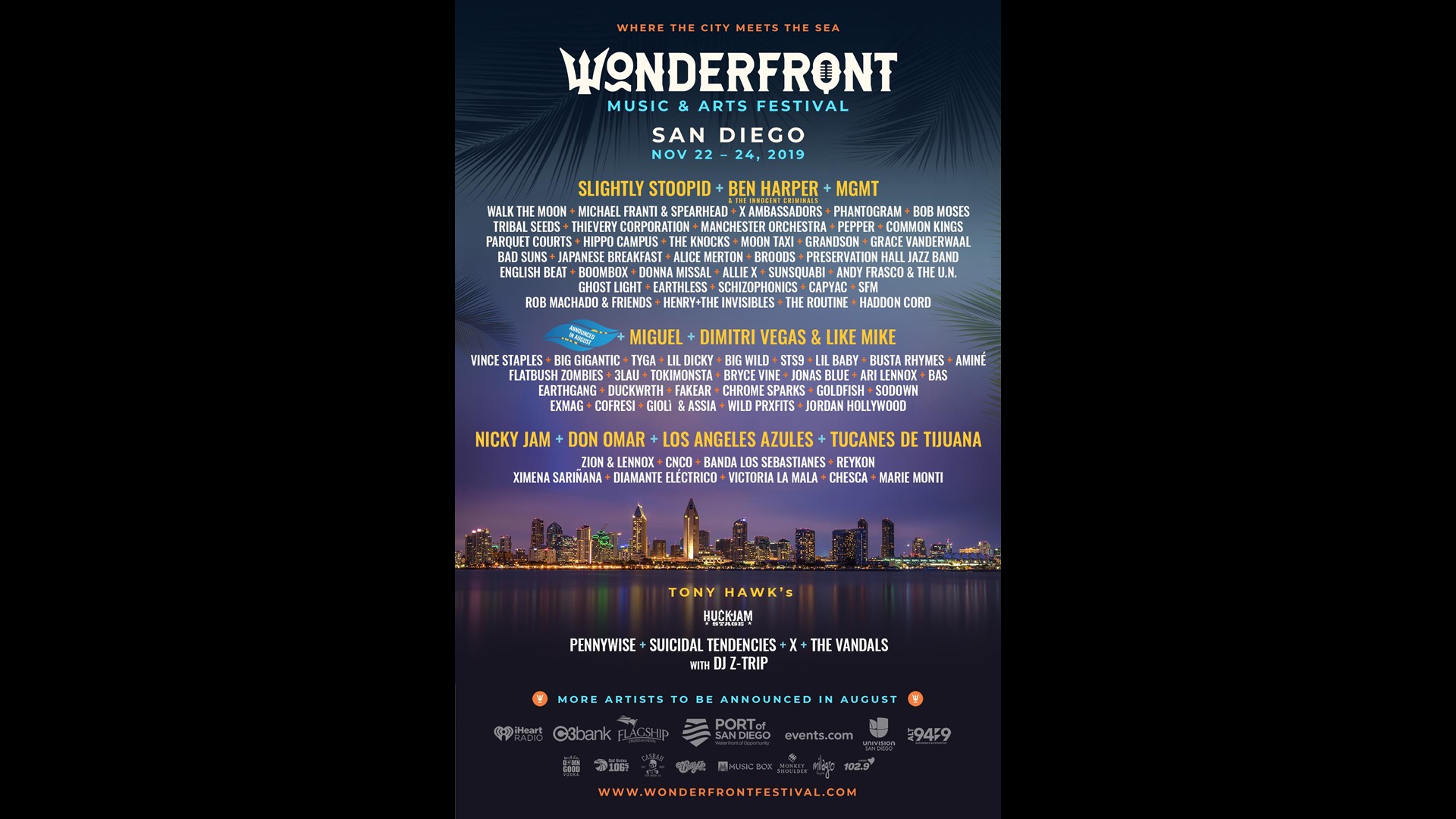 Wonderfront Music & Arts Festival announces first phase of music lineup