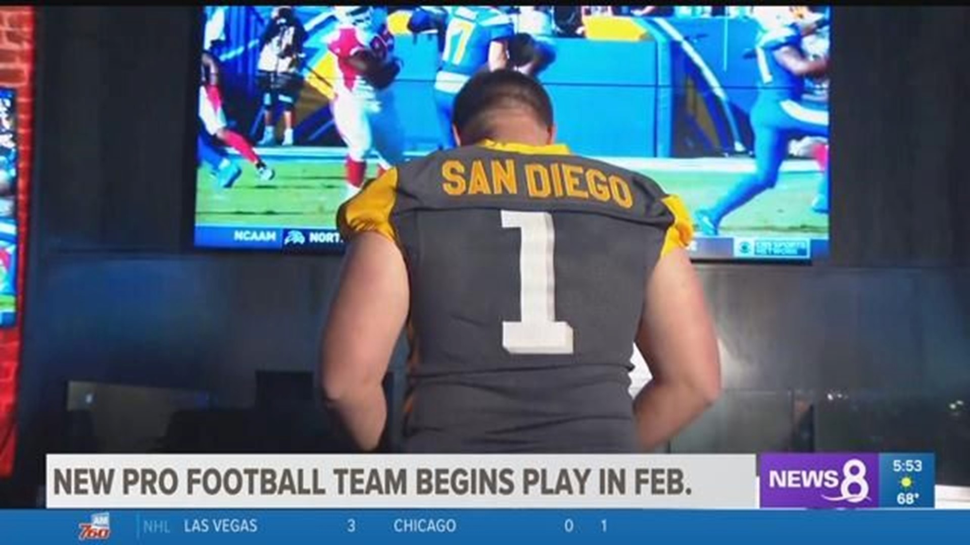 New Pro Football Team San Diego Fleet to Play First Home Game