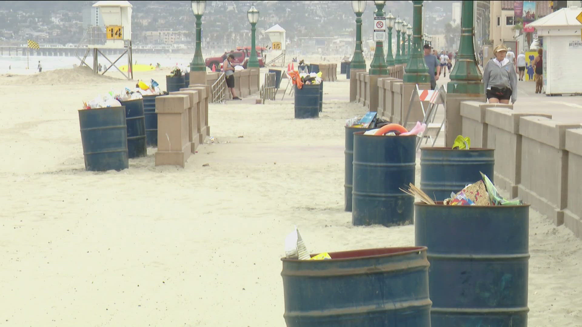 The 4th of July holiday brings hundreds of thousands of visitors to San Diego beaches, which puts a premium on keeping the beaches clean and staying safe.