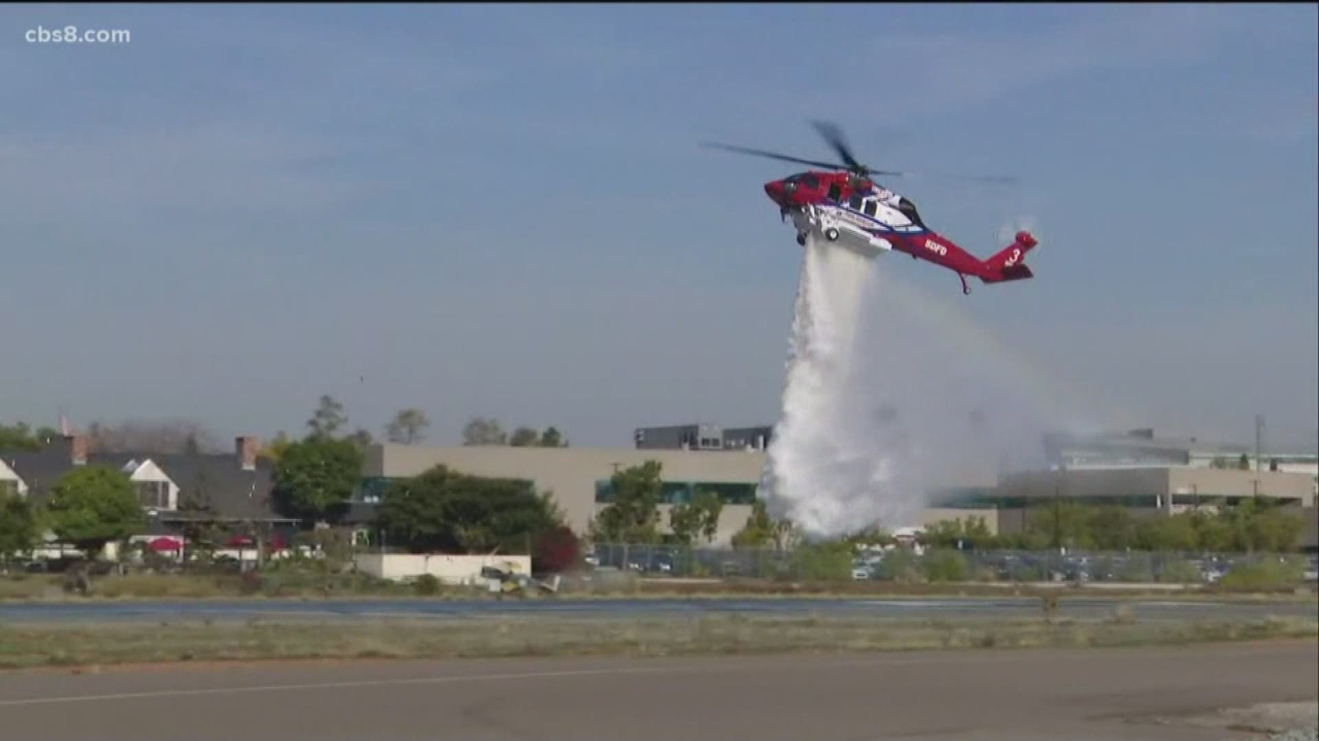 The new helicopter can fly at night and drop 1,000 gallons of water at a time.