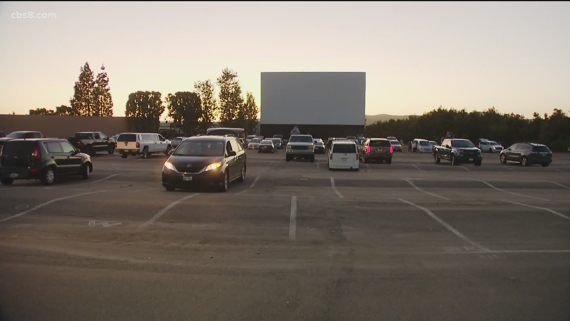 Hundreds of San Diegans are shifting gears from the mandatory stay-at-home orders and headed out to the movies Friday night.