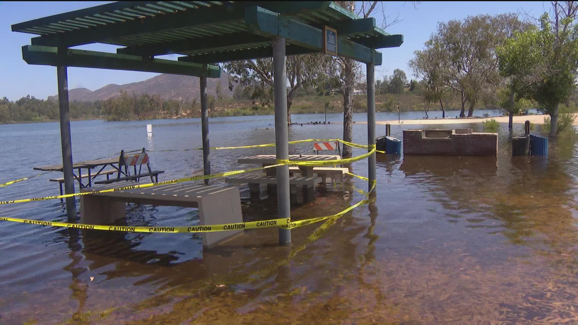 Lake Murray's water level is 3 to 4 feet above it's normal height which is impacting the entire shoreline.