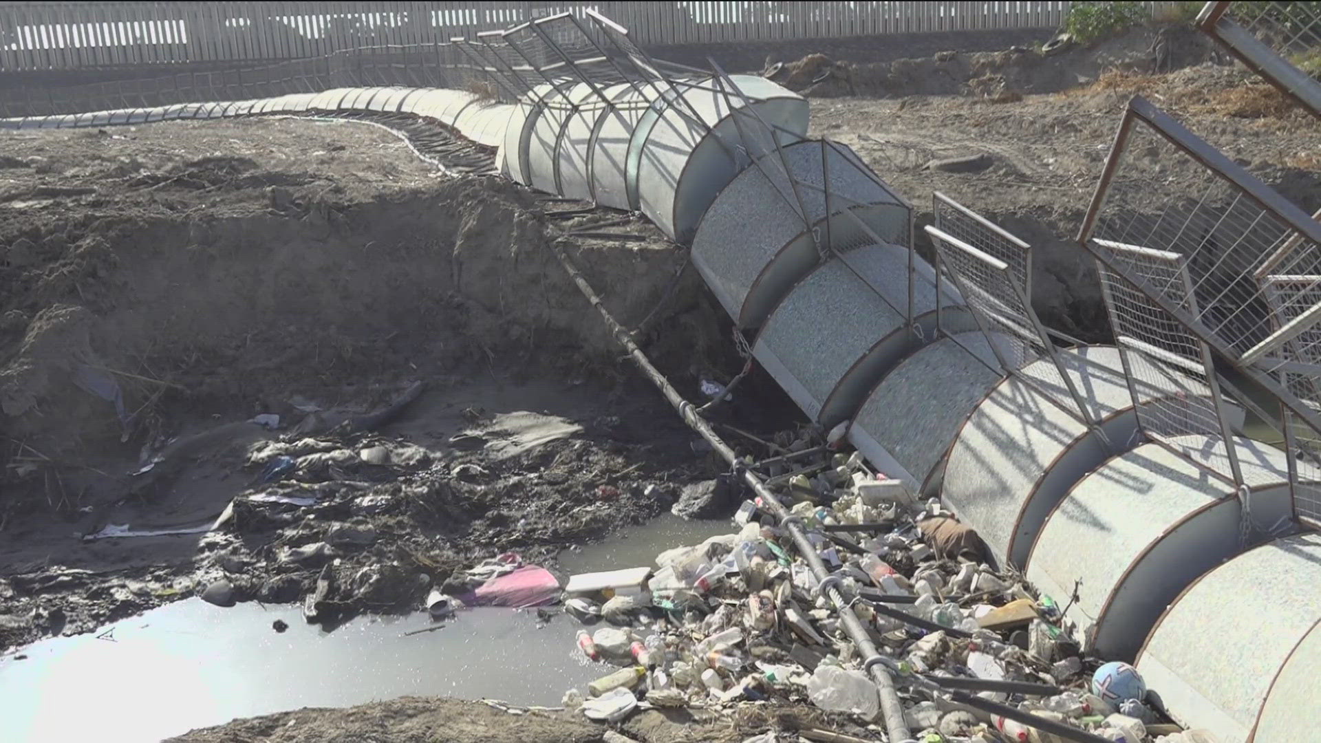 California installs a 450-foot trash boom at Tijuana River Valley to intercept cross-border pollution and prevent debris from entering South Bay waterways.