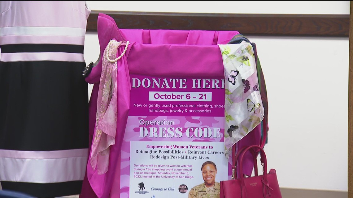 San Diego's city and county leaders kickoff clothing drive for female veterans