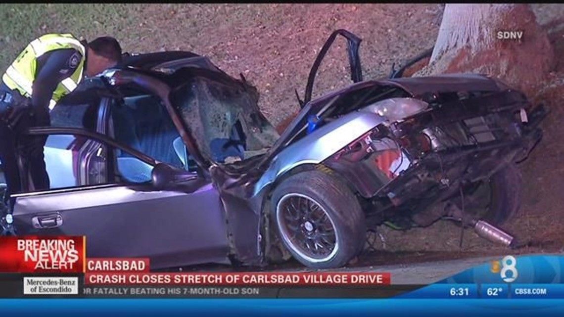 Crash closes stretch of Carlsbad Village Drive | cbs8.com