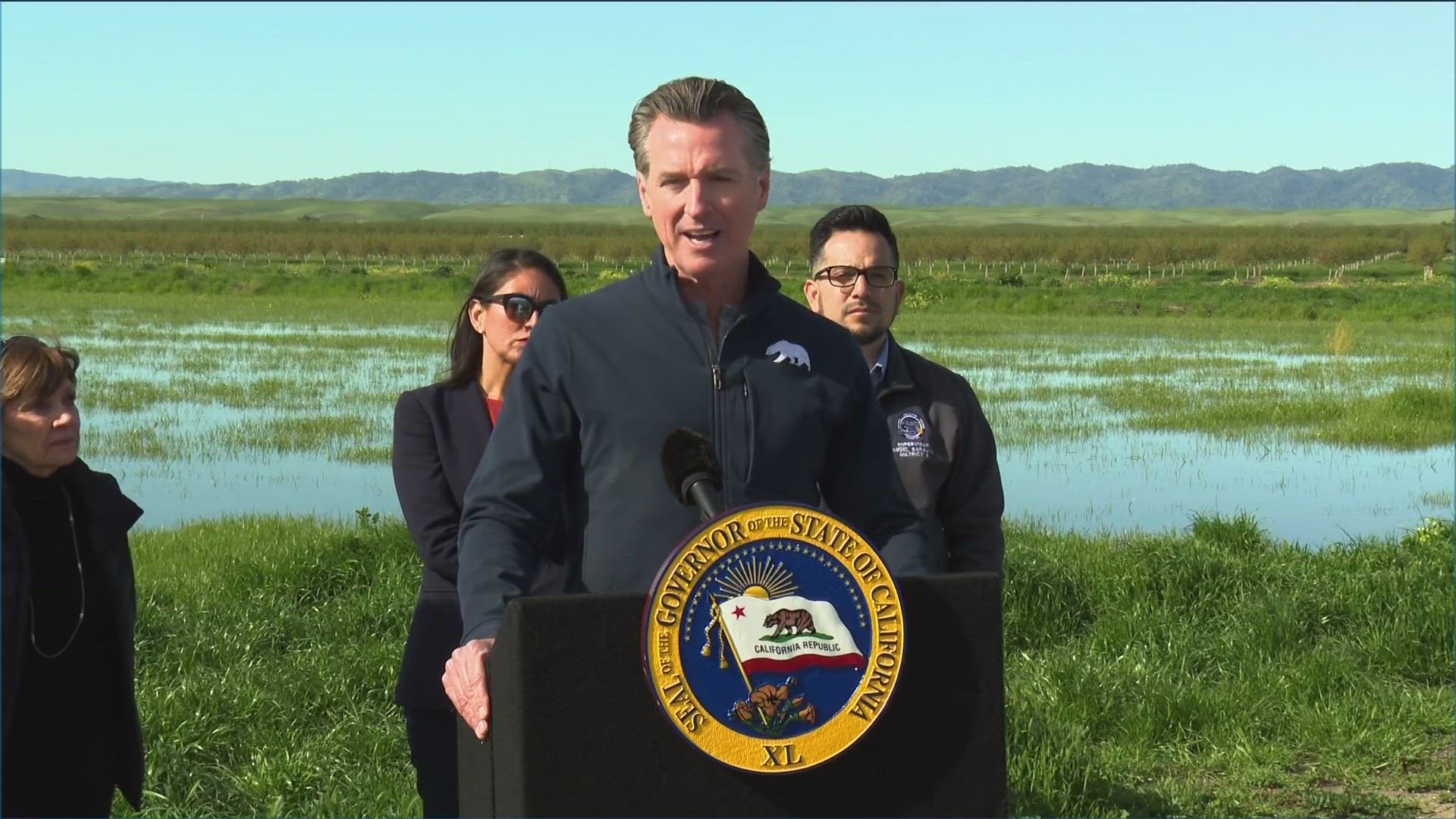 Newsom did not declare an end to the drought, warning much of the state is still suffering from its lingering effects.